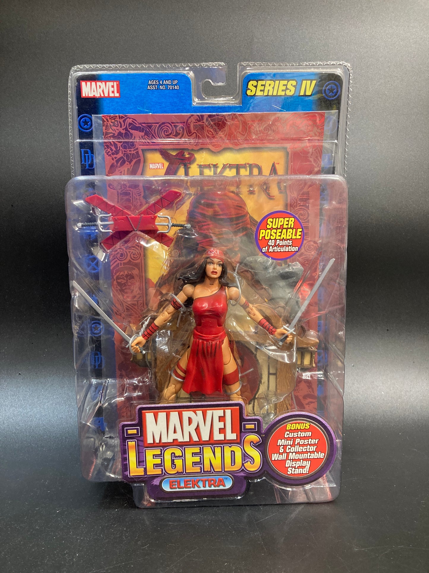 Elektra Marvel Legends Series 4 Collectors Edition Action Figure Toybiz 2003
