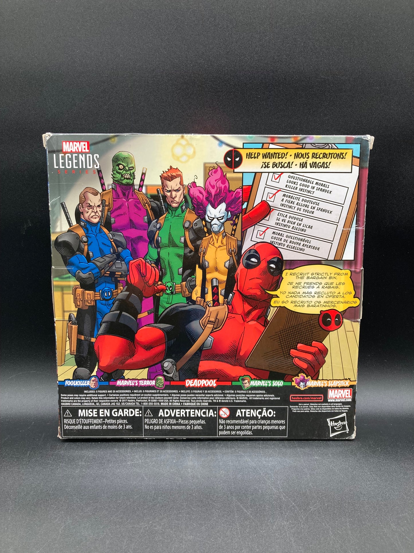Deadpool “Help Wanted” Hasbro Marvel Legends Series 3.75in Figure Set 2017