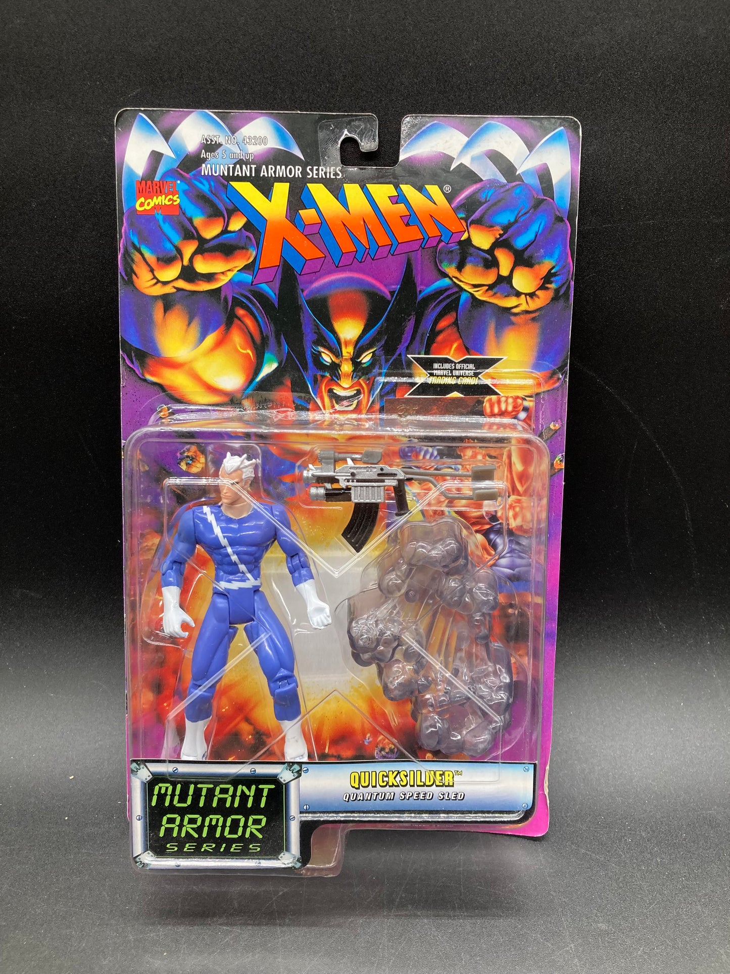 "Quicksilver" (Quantum Speed Sled) X-men: Mutant Armor Series 5 in. Action Figure Toybiz 1996