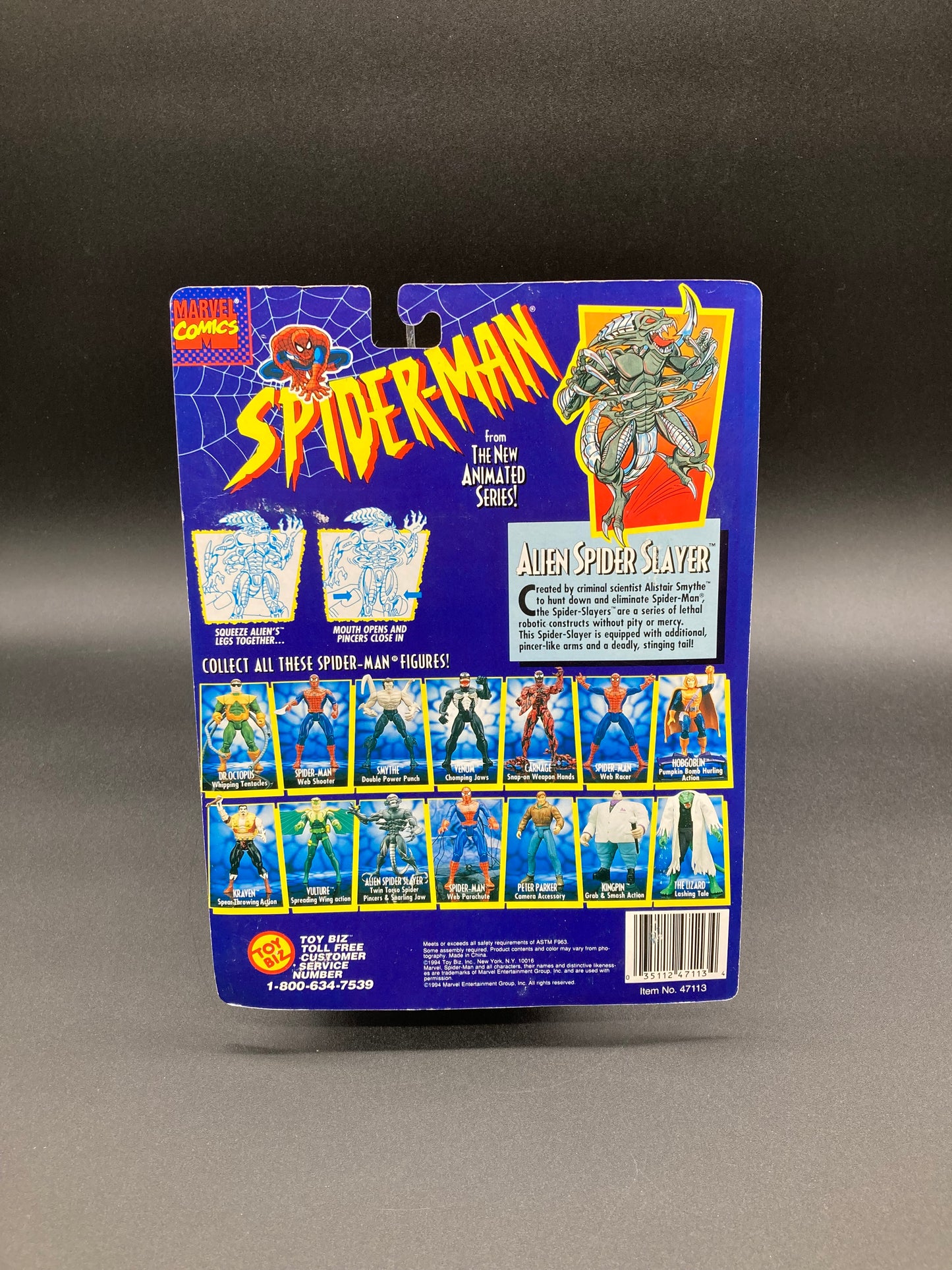 Alien Spider Slayer Toybiz 1994 Spider-Man Figure