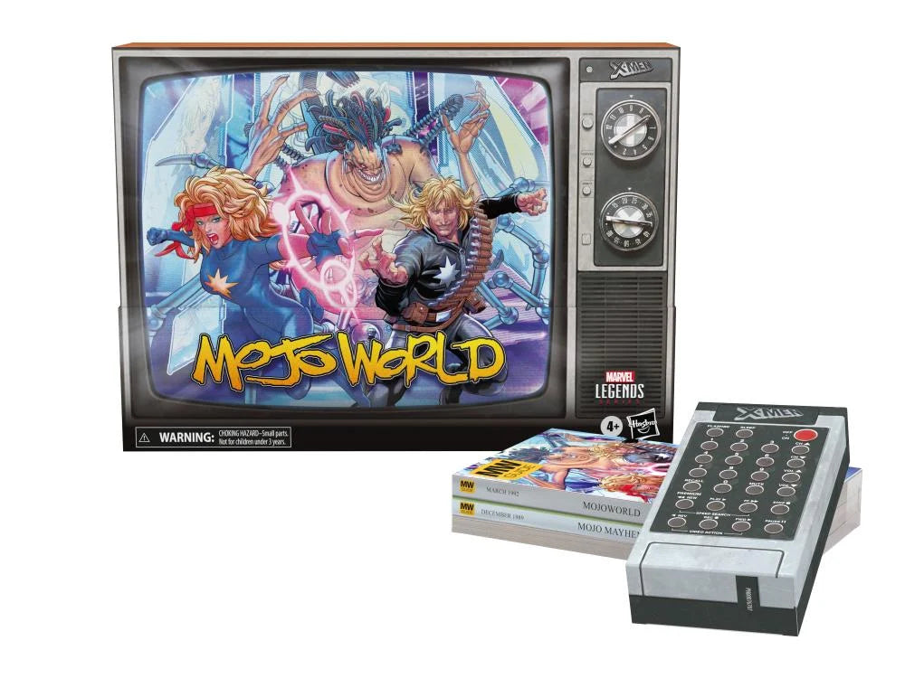 Mojo World TV Set Hasbro Marvel Legends X-Men Dazzler, Longshot, Mojo & Wolverine Slug Figure Set 2022