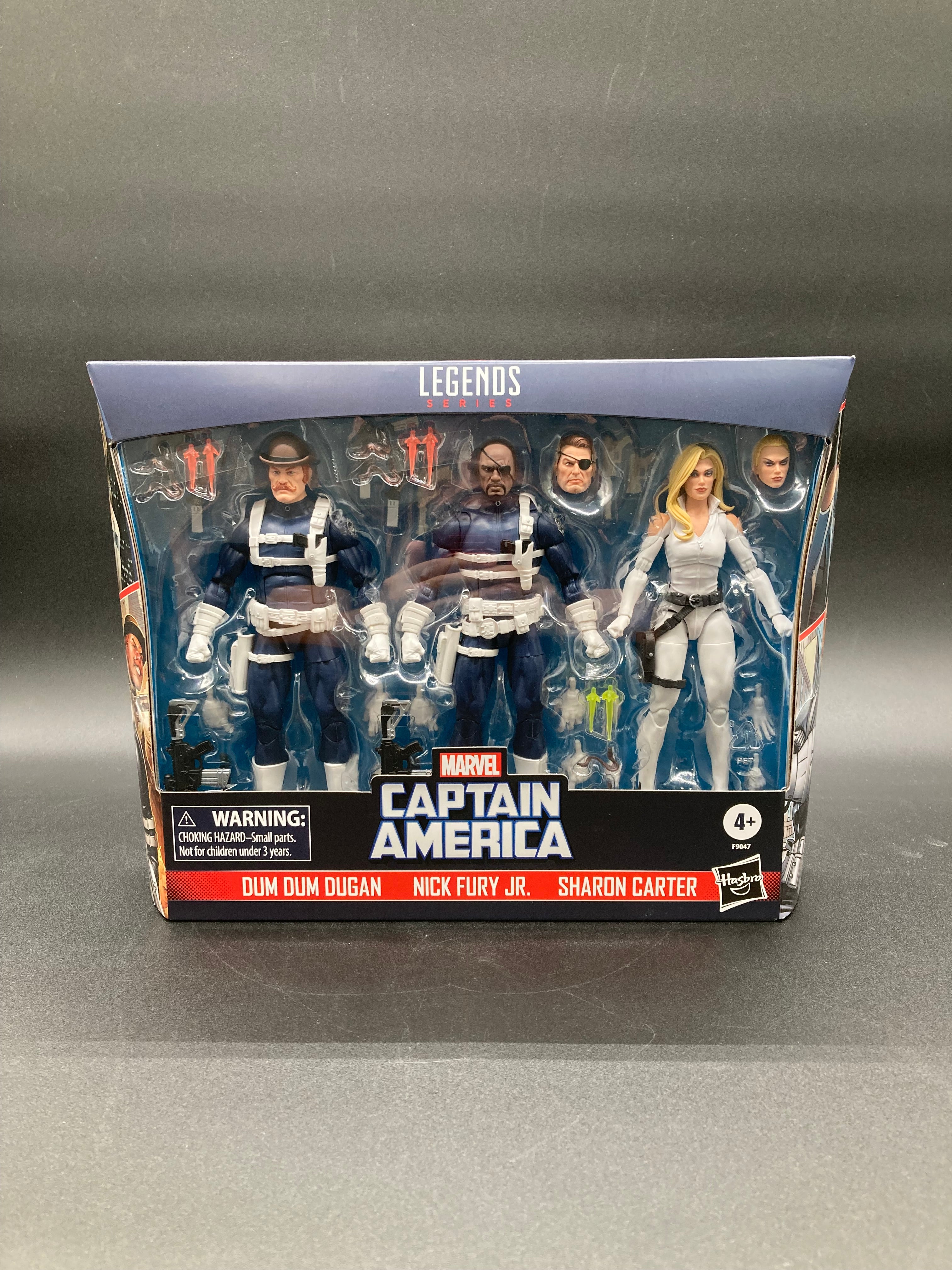 SHIELD Hasbro Marvel Legends Captain America Figure Set Dum Dum Dugan Nick Fury Jr. Sharon Carter 2024 Figures