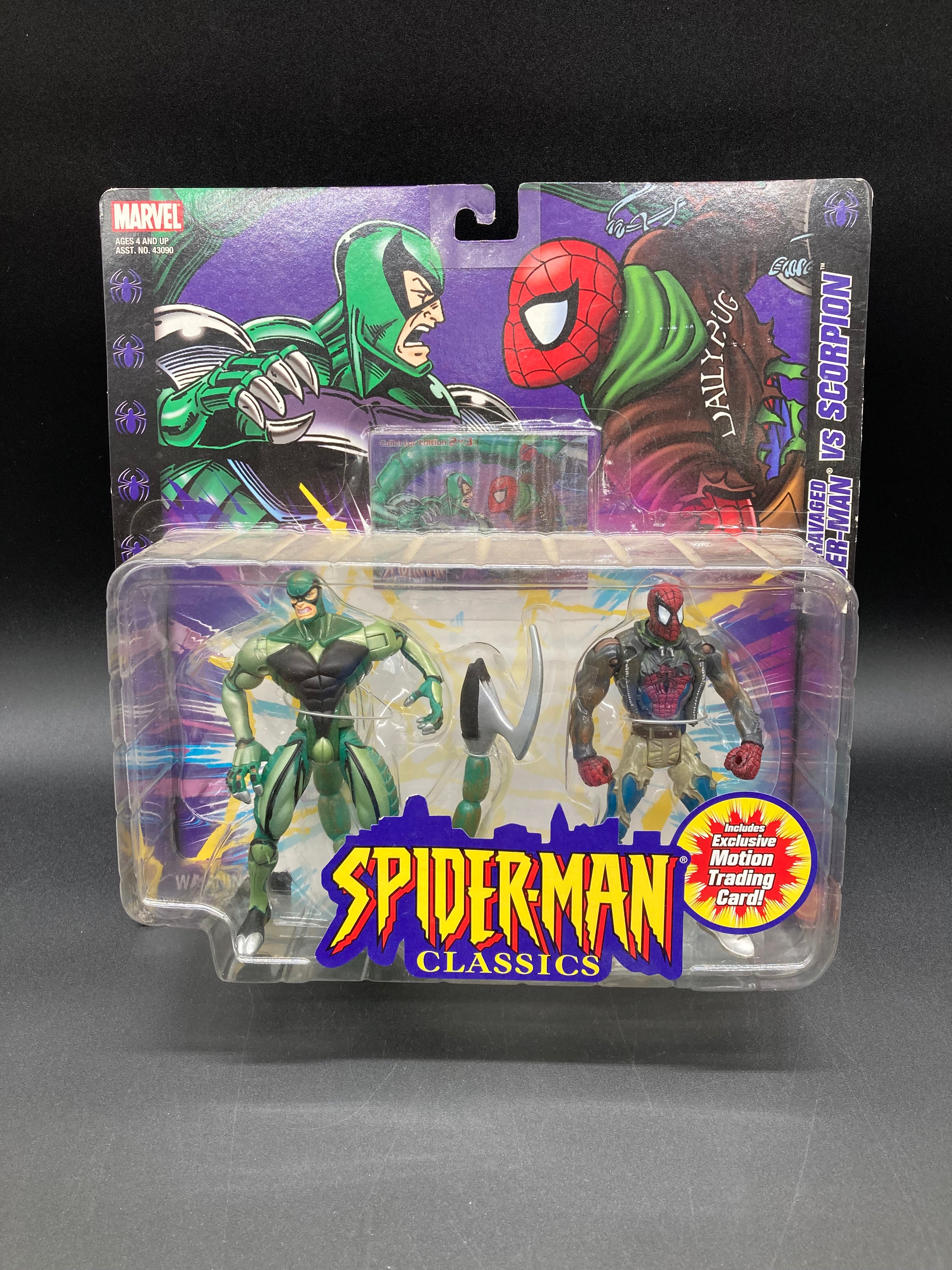 Battle-Ravaged Spider-Man VS Scorpion Toybiz Spider-Man Classics Figure Set 2001