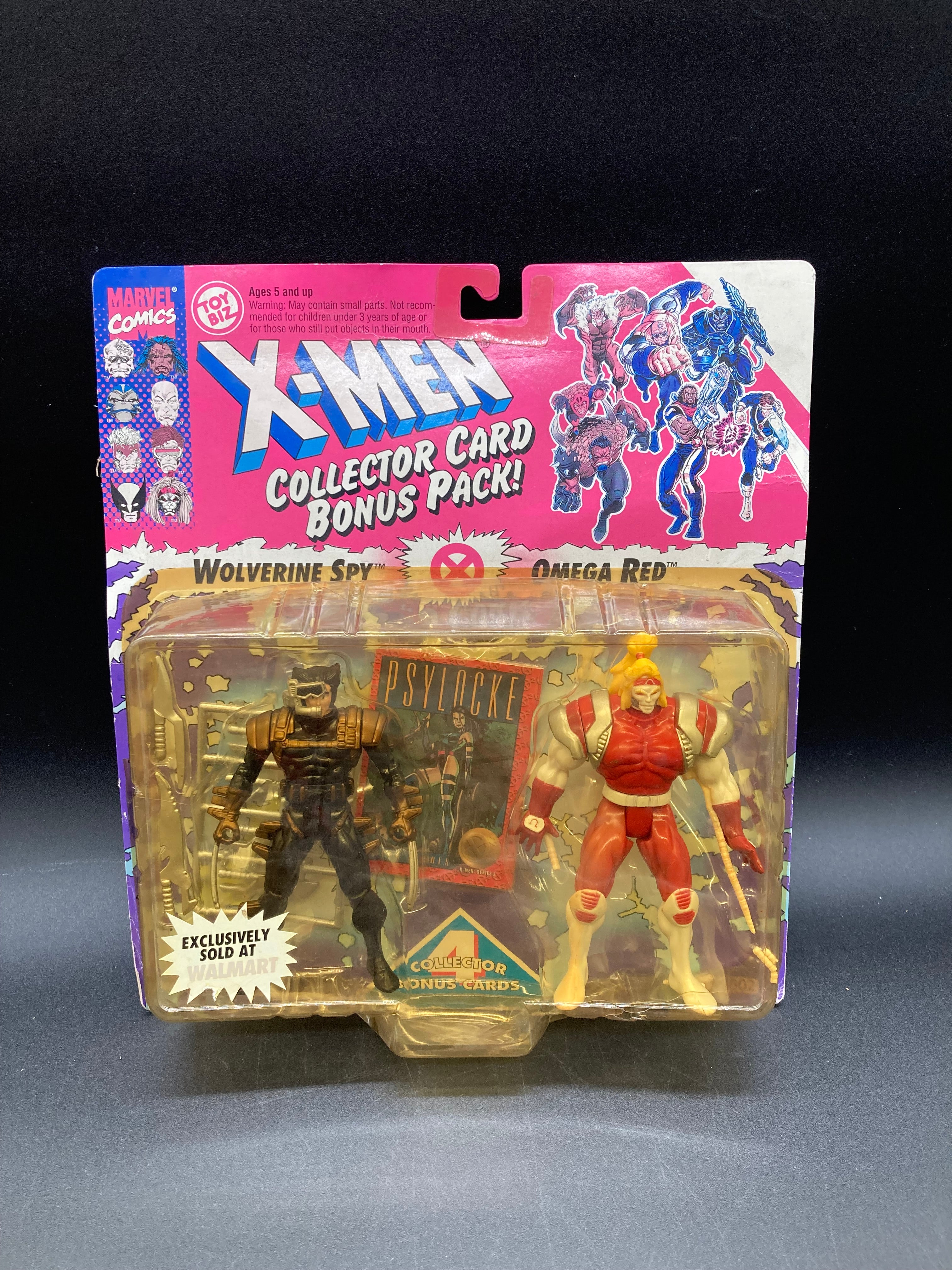 Wolverine Spy VS Omega Red Toybiz X-Men Collector’s Card Bonus Pack Walmart Exclusive Figure Set 1994