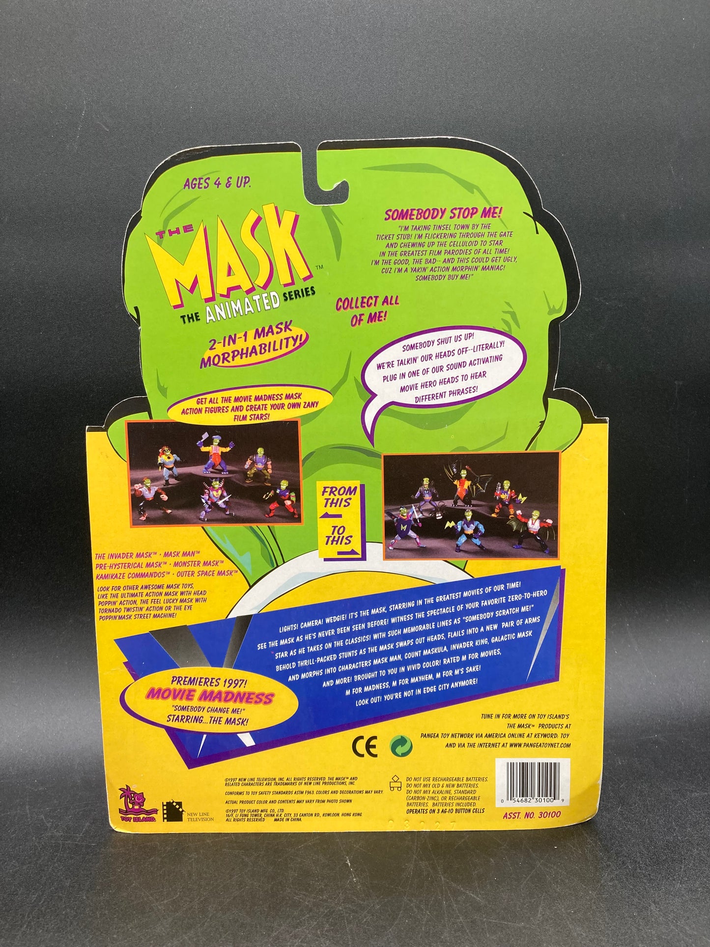 Pre-Hysterical Mask Toy Island The Mask Animated Series Movie Madness Figure 1997
