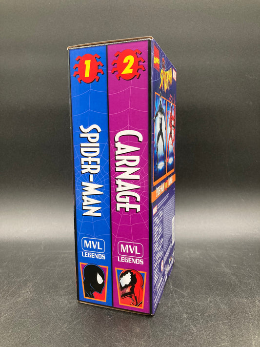 Symbiote Spider-Man & Carnage Hasbro Marvel Legends VHS Spider-Man Animated Series Retro Figure Set 2023