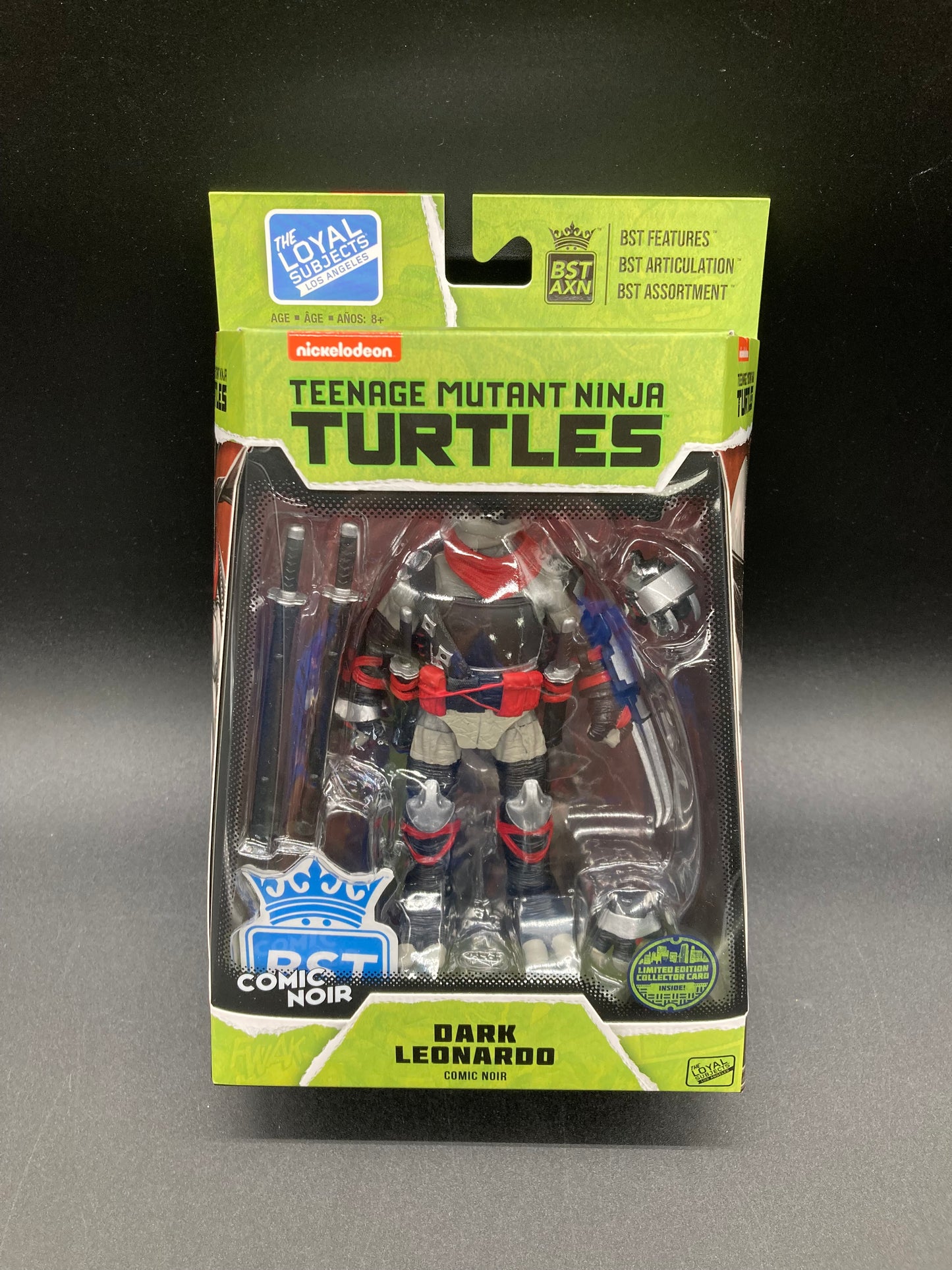 Dark Leonardo Loyal Subjects Teenage Mutant Ninja Turtles Comic Noir Figure 2024