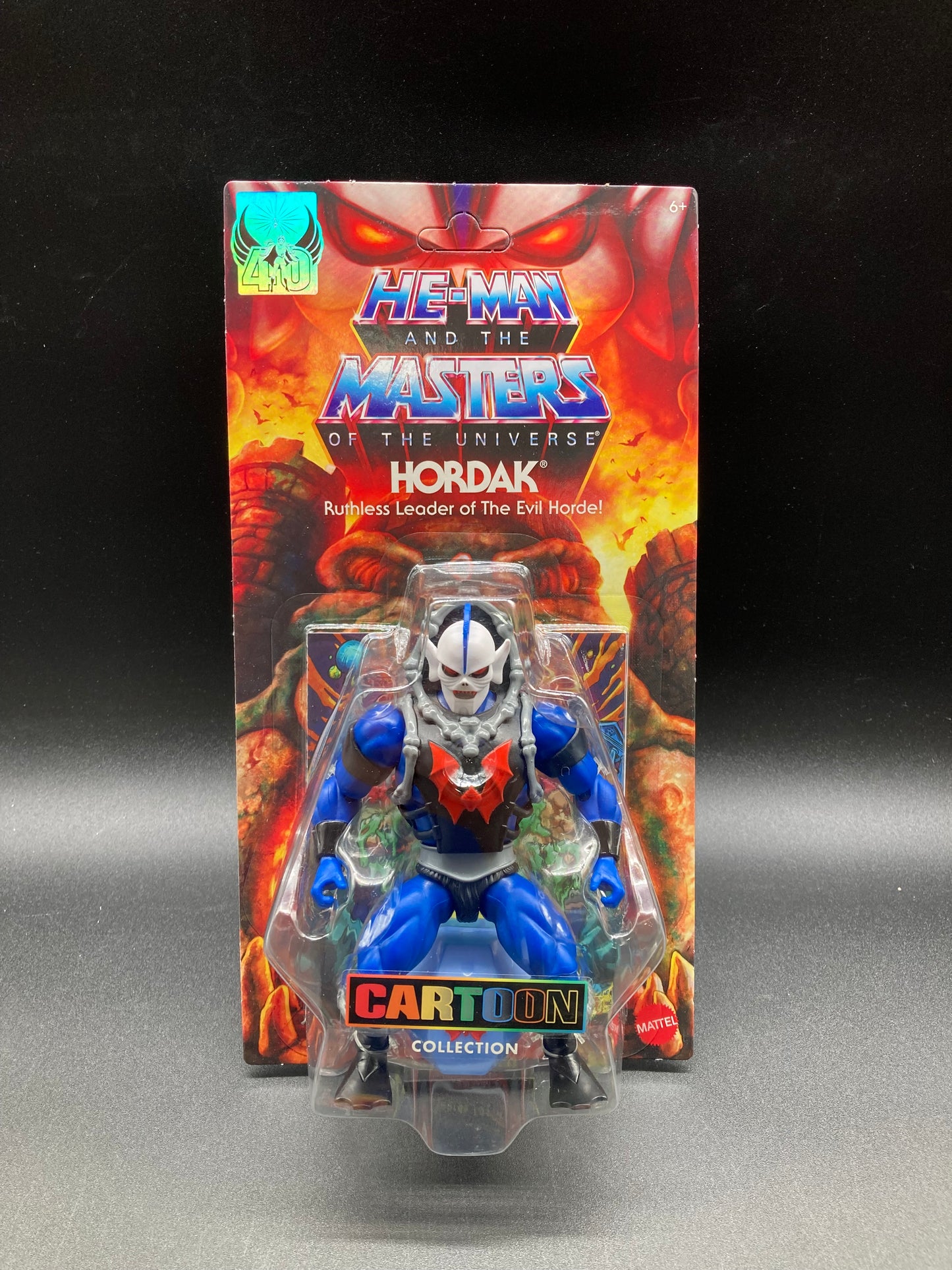 Hordak Mattel He-Man MOTU 40th Anniversary Cartoon Collection Figure 2024 Unpunched Card