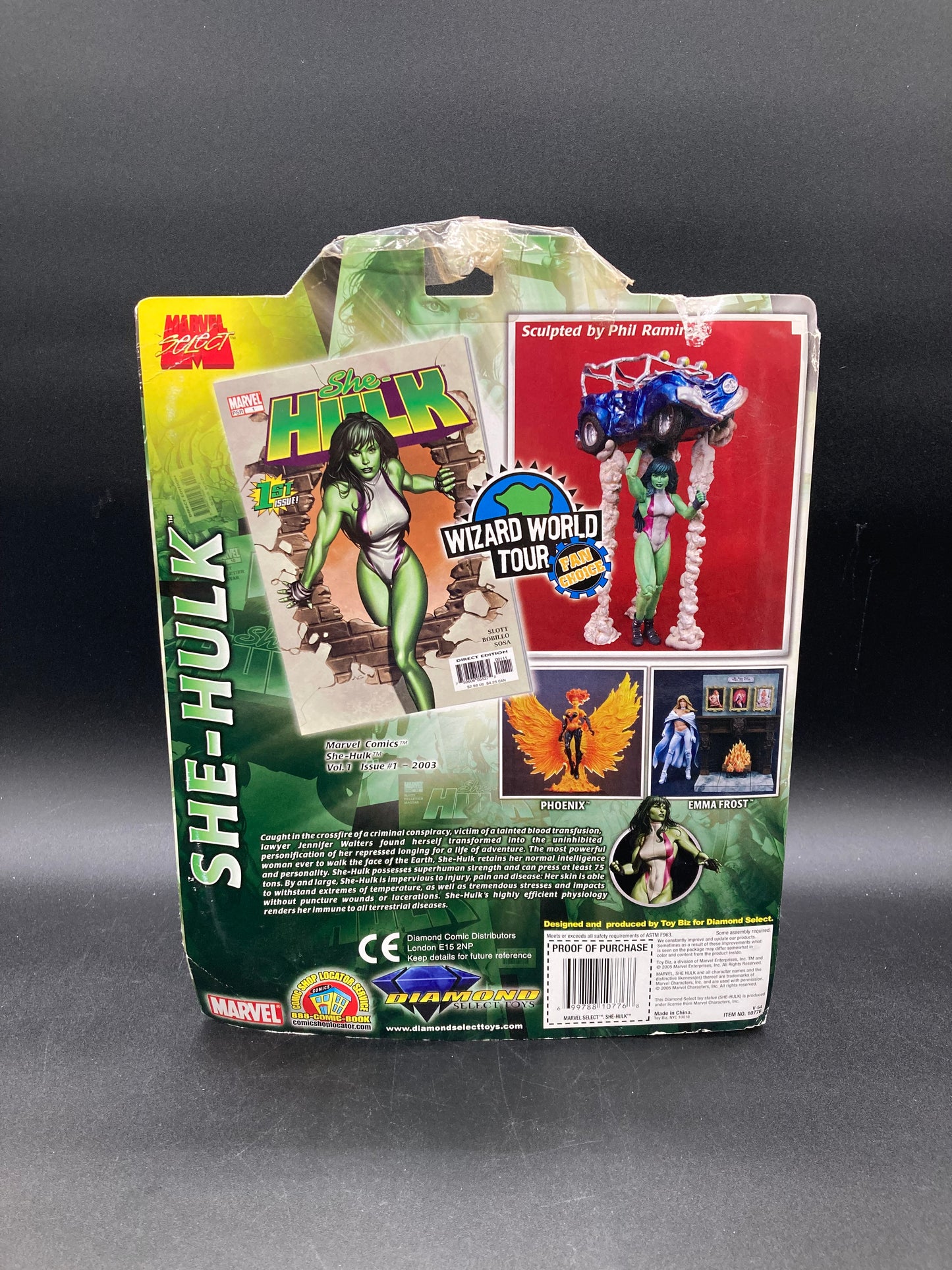 She-Hulk Diamond Select Wizard World Tour Exclusive Marvel Select Figure 2005