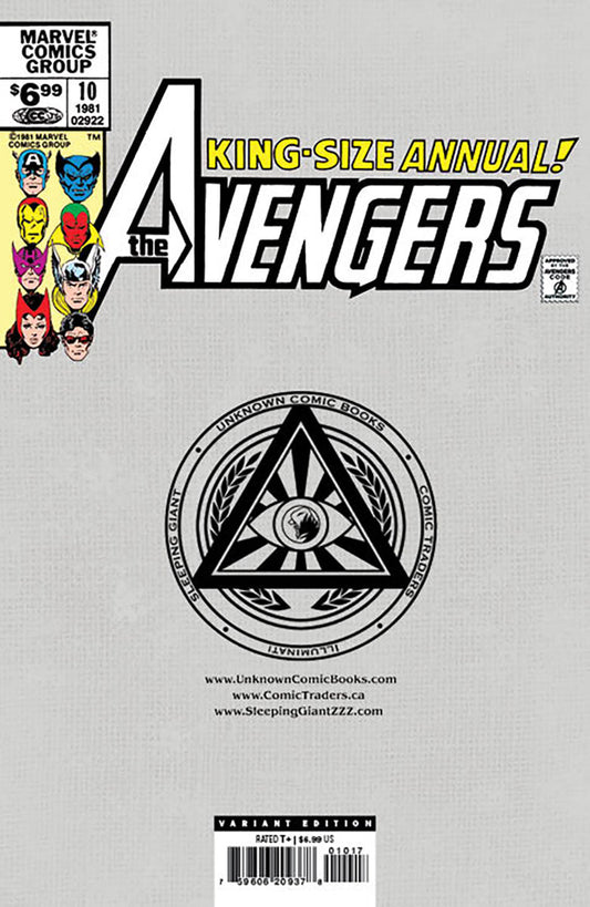 AVENGERS ANNUAL #10 UNKNOWN COMICS NATHAN SZERDY EXCLUSIVE VIRGIN VAR FACSIMILE EDITION (05/29/2024)