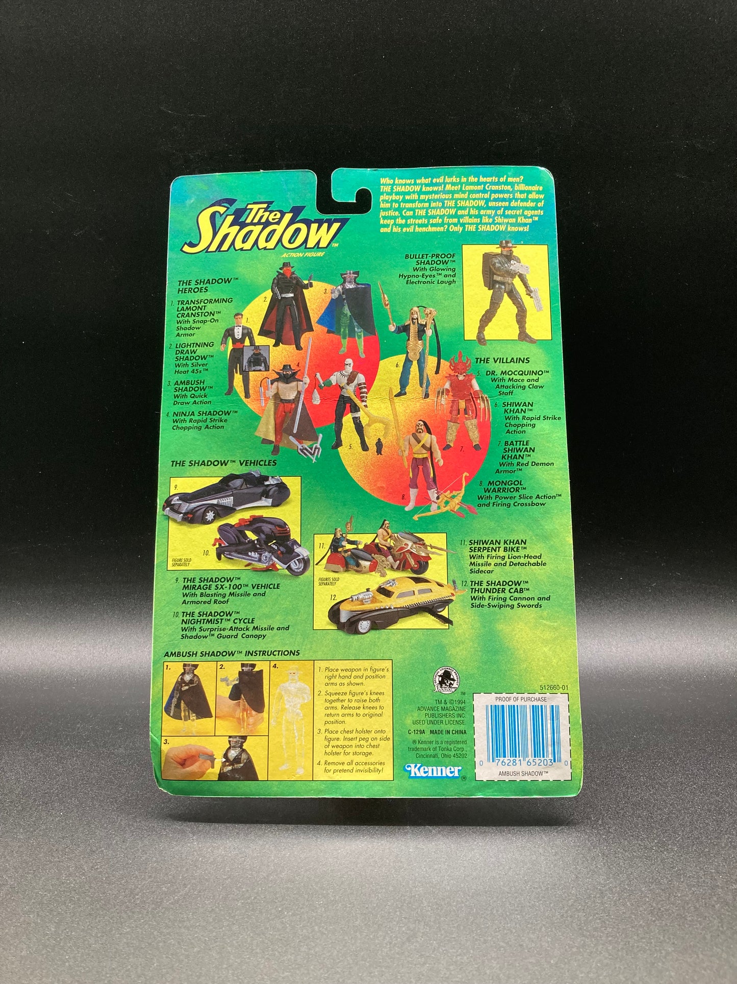 "the Shadow" (Ambush) The Shadow Action Figure Kenner 1994