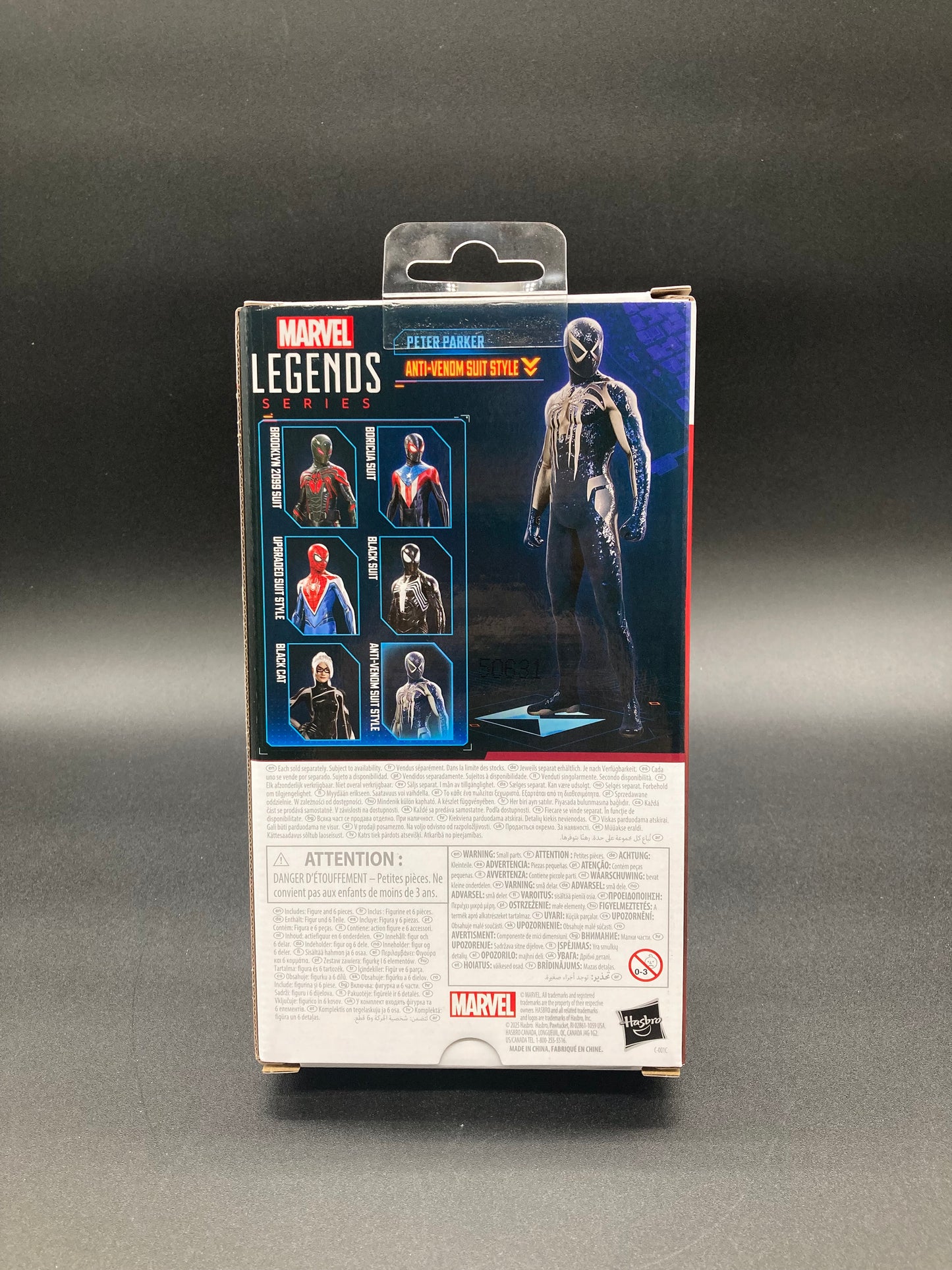 Peter Parker Anti-Venom Suit Hasbro Marvel Legends GamerVerse Figure 2025