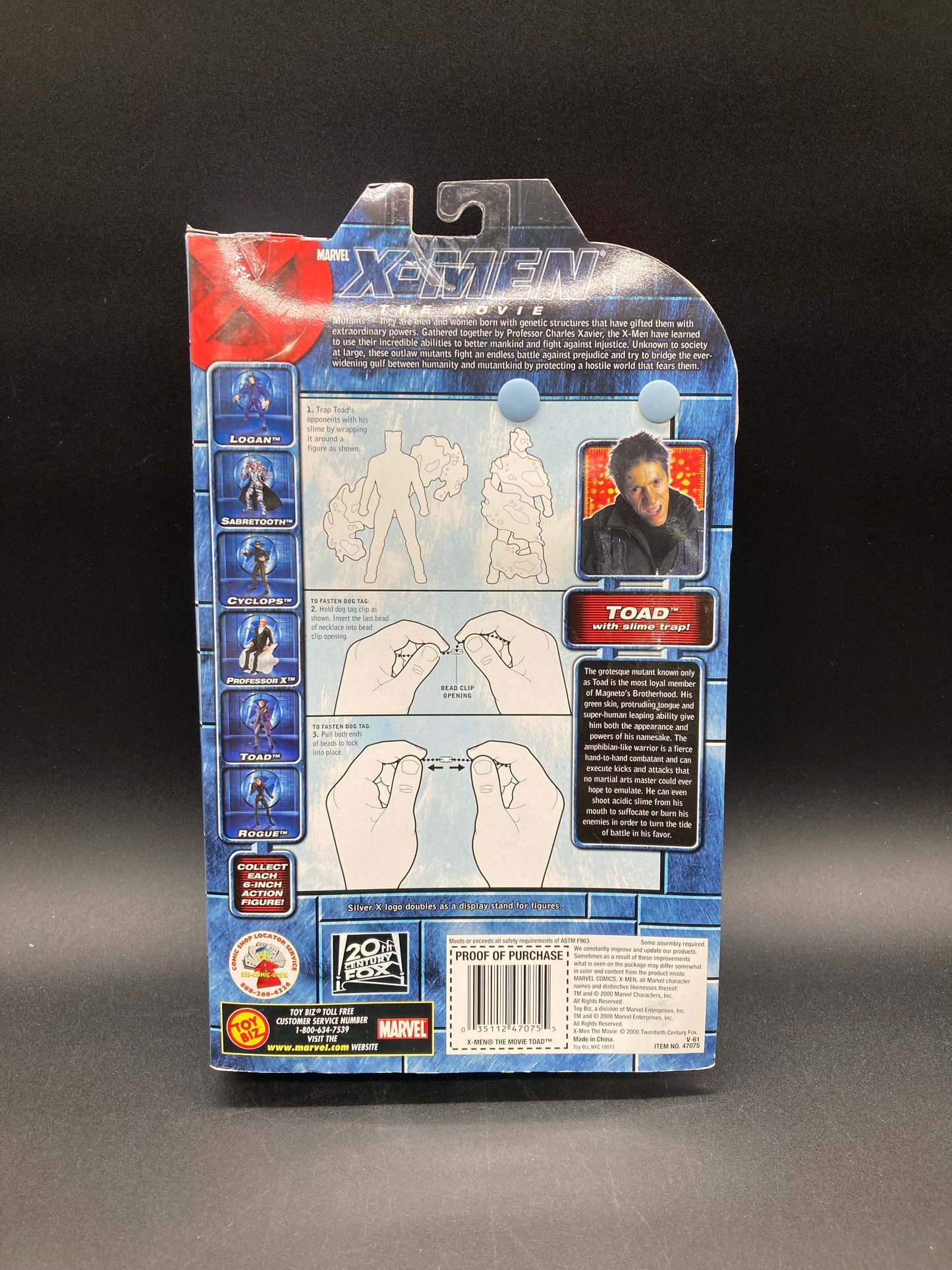 Toad (Variant No Jacket) X-Men: Movie Action Figure Toybiz 2000