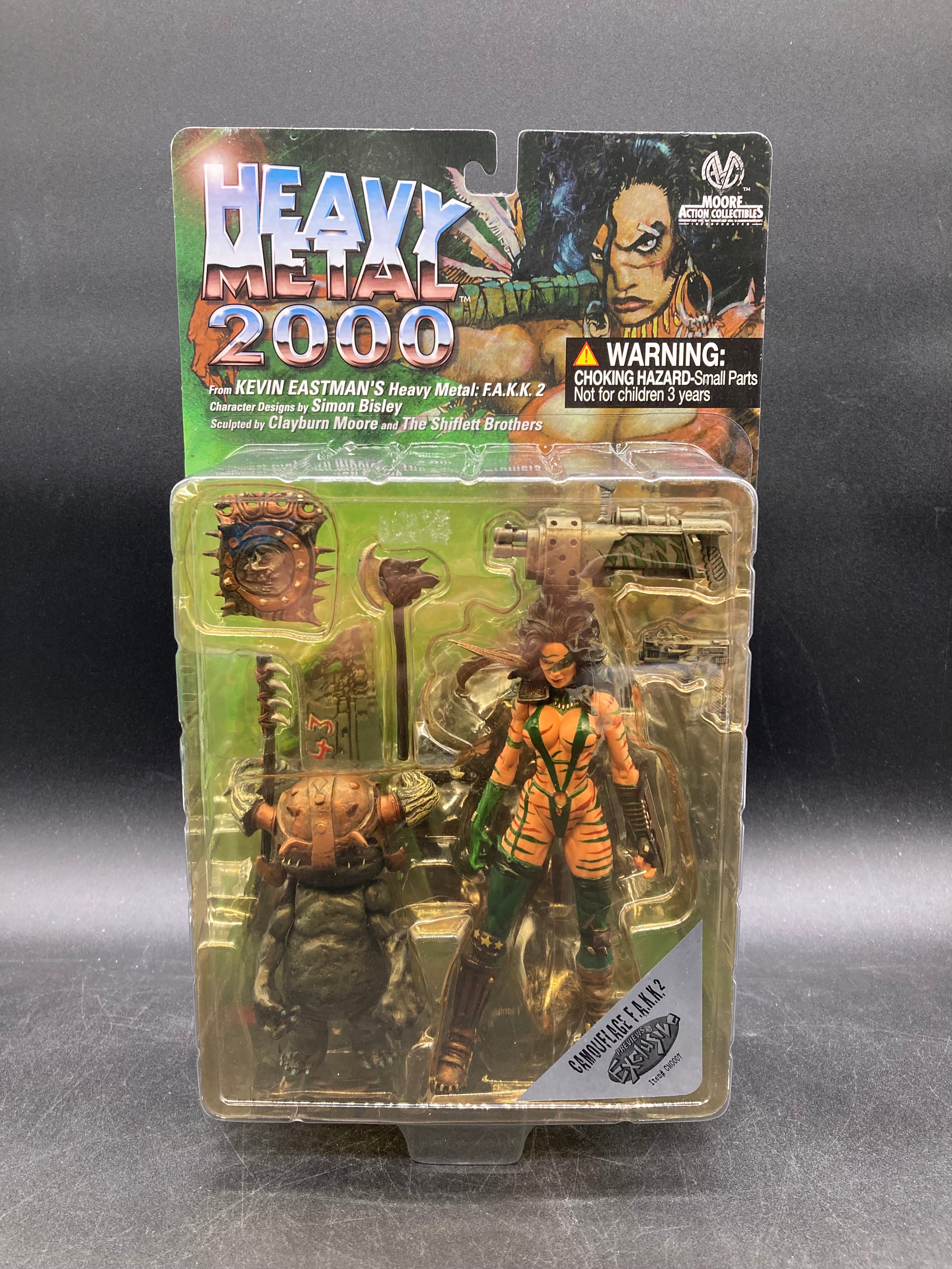 Camouflage F.A.K.K.2 Moore Collectibles Heavy Metal 2000 Figure 2000
