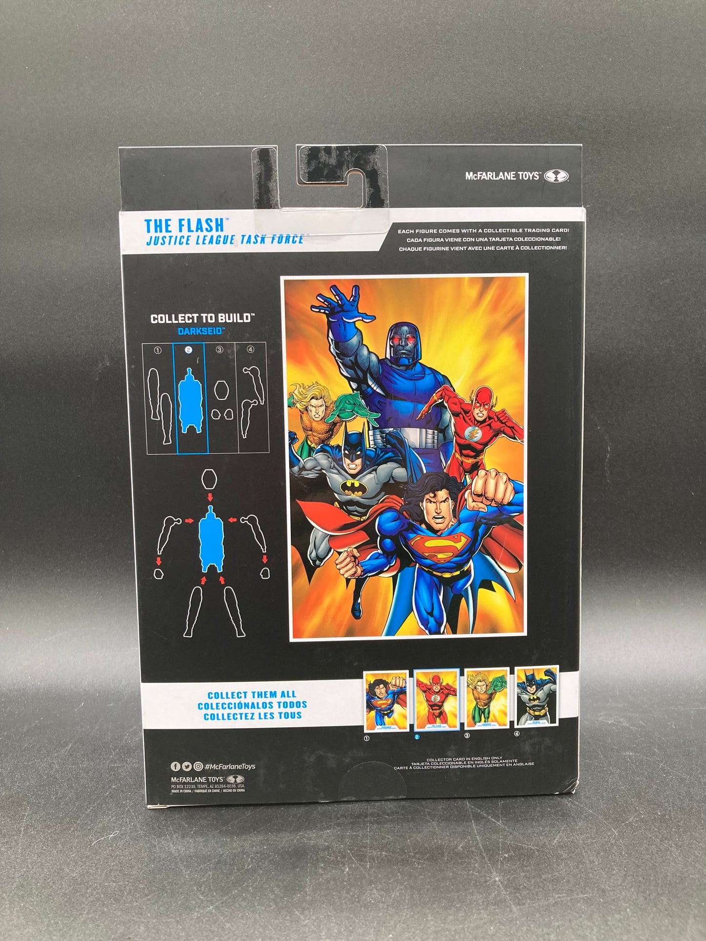 The Flash (Blue Variant) DC Multiverse McFarlane Toys Justice League Task Force Platinum Edition Figure Darkseid BAF 2024