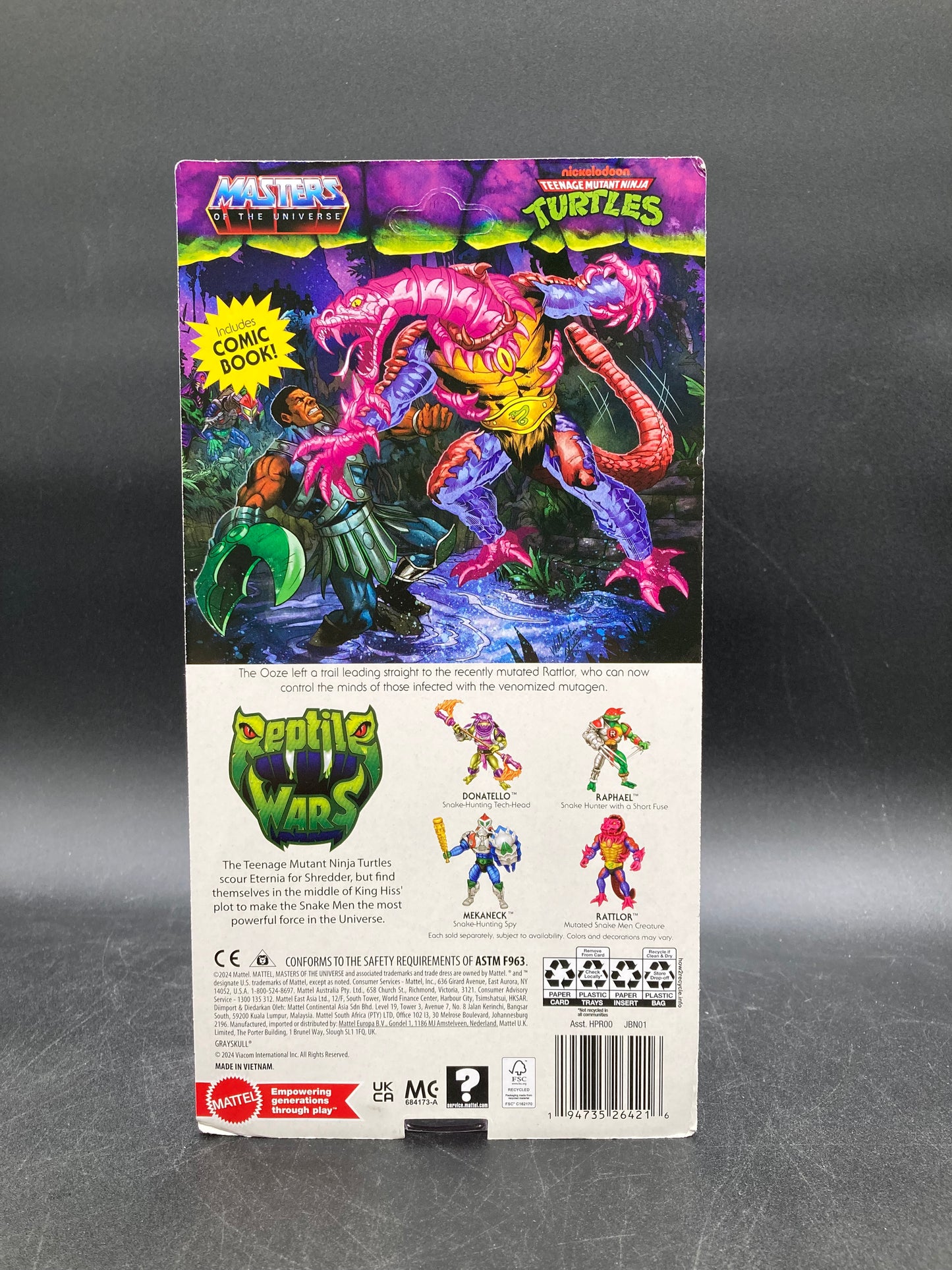 Rattlor Mattel MOTU-TMNT Turtles Of Grayskull Figure 2024