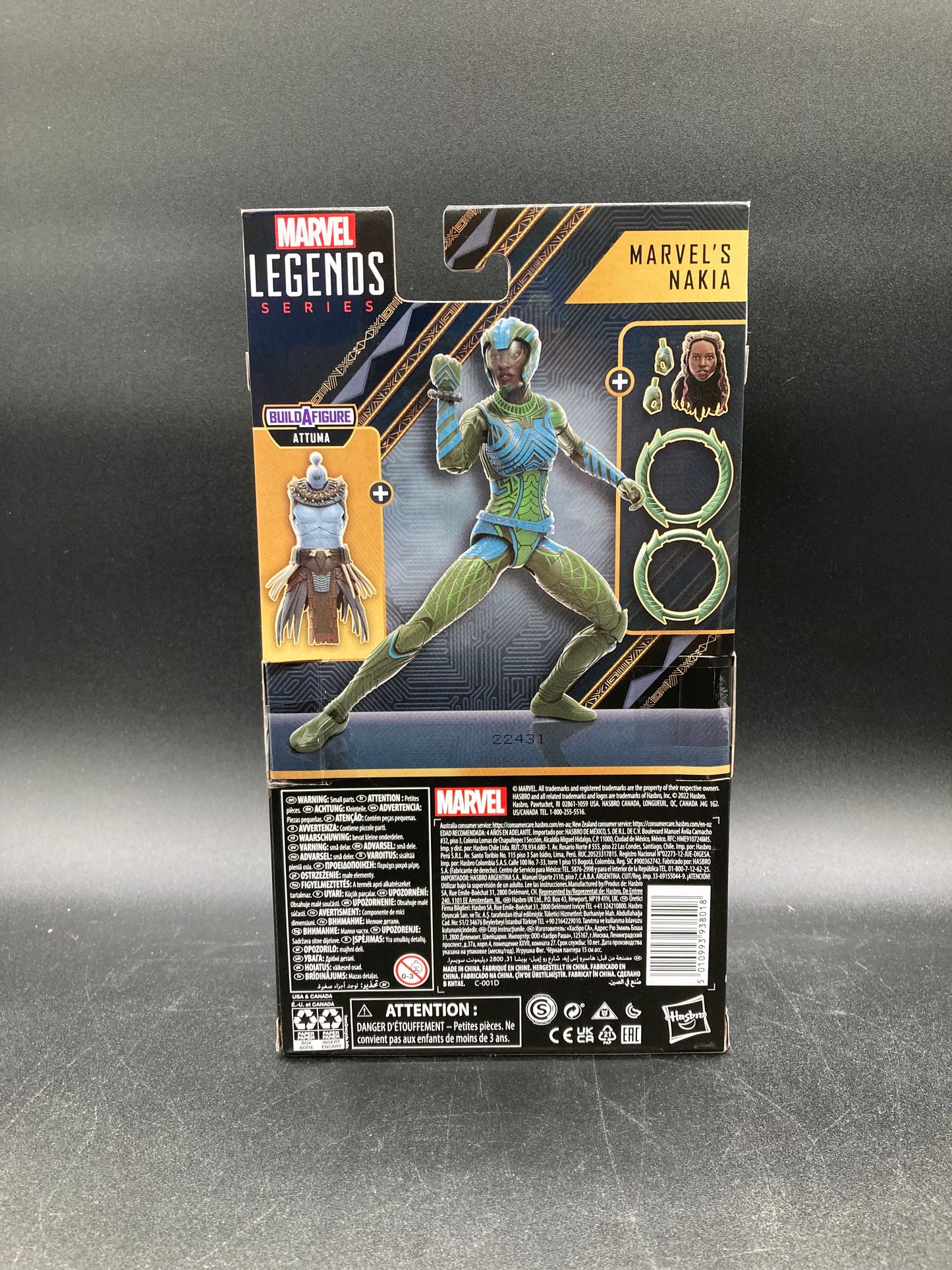 Nakia Hasbro Marvel Legends Black Panther Wakanda Forever Figure Attuma BAF 2022
