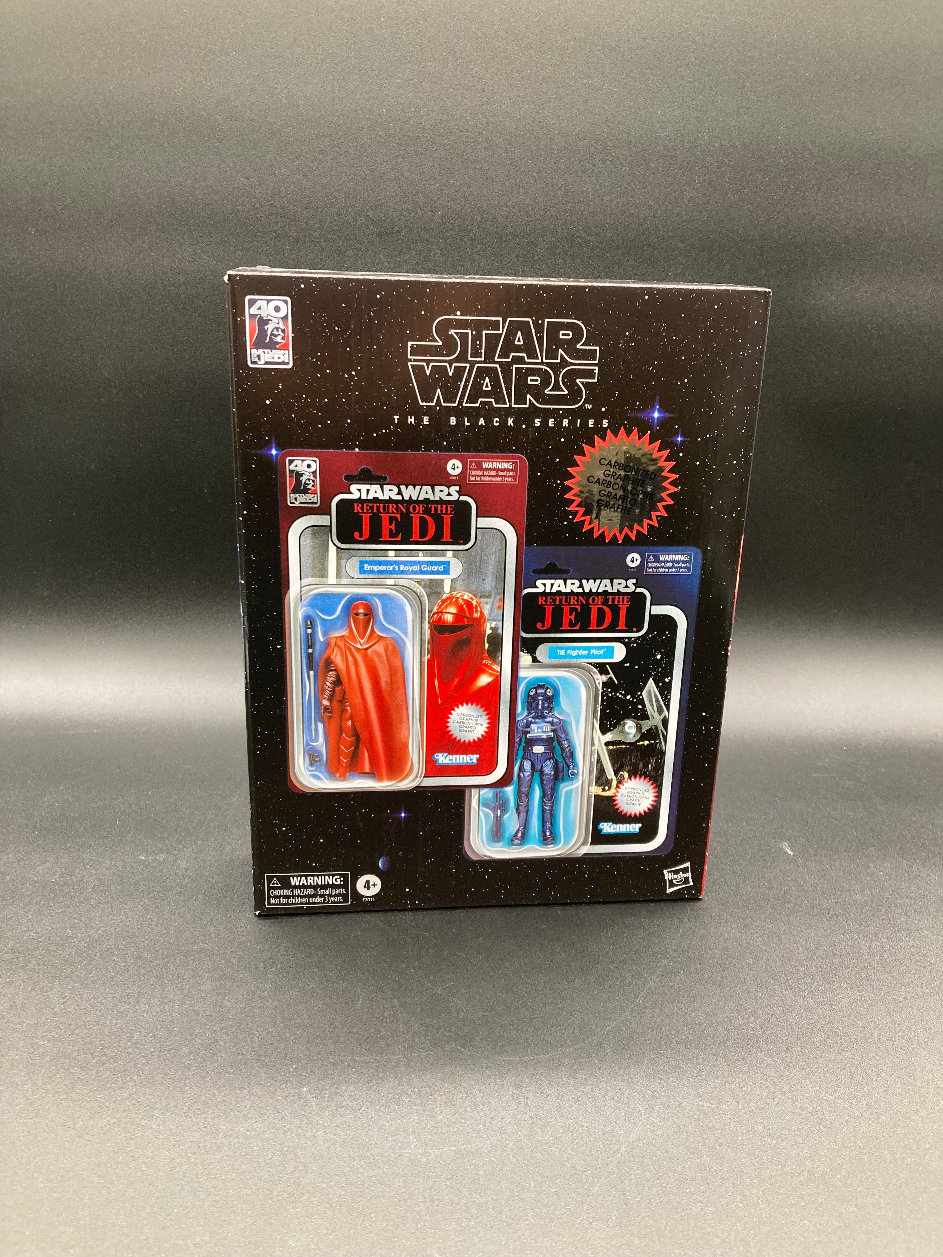 Star Wars Black Series Emperor’s Royal Guard & Tie Fighter Pilot ROTJ Carbonized Graphite 2PK