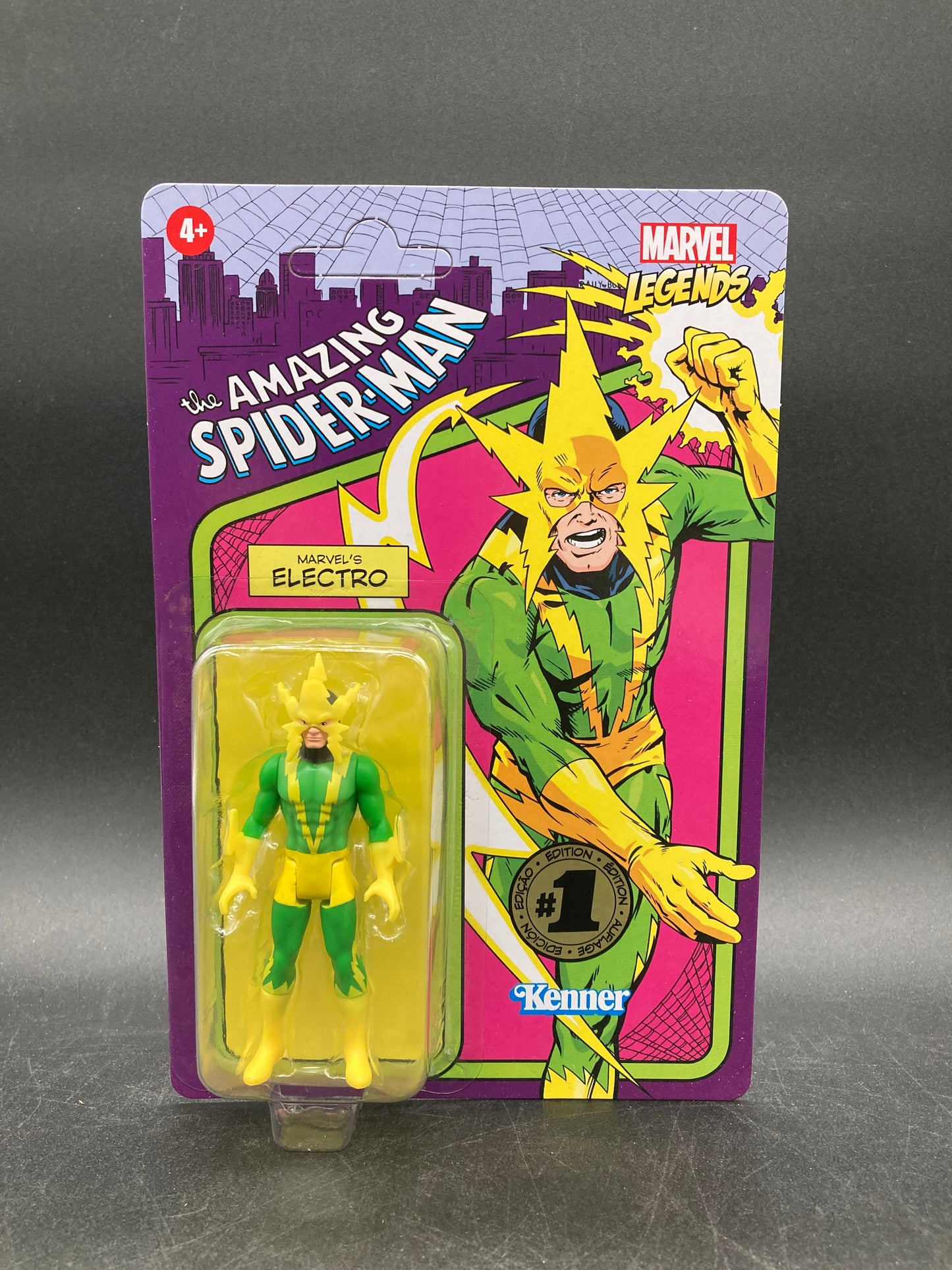 Spider-Man & Electro Hasbro Pulse Exclusive Retro Card (Unpunched) Amazing Spider-Man #20 Marvel Legends Retro Kenner 3.75in. Figure Set 2020