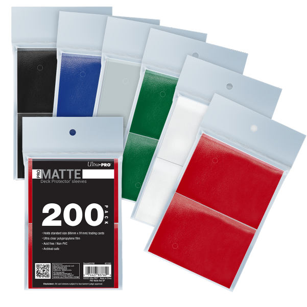 PRO-Matte Standard Deck Protector Sleeves Bundle (200ct)