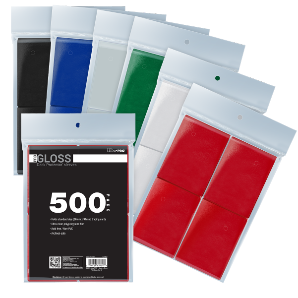 PRO-Gloss Standard Deck Protector Sleeves Bundle (500ct)
