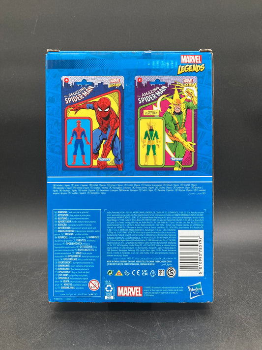 Spider-Man & Electro Hasbro Pulse Exclusive Retro Card (Unpunched) Amazing Spider-Man #20 Marvel Legends Retro Kenner 3.75in. Figure Set 2020