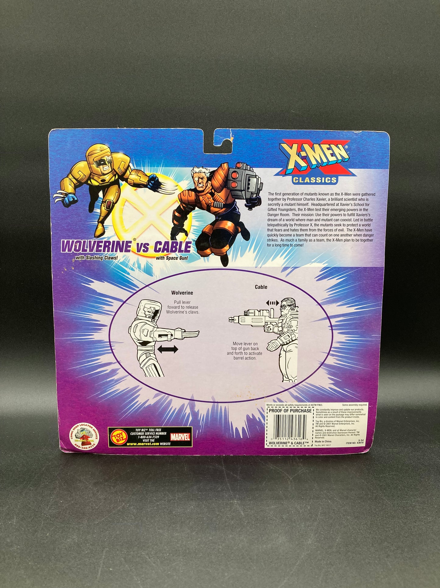 Wolverine VS Cable X-Men Classics: Mutant Space Adventures Action Figure Set Toybiz 2001