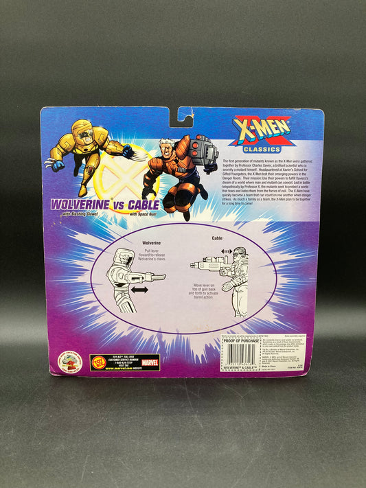 Wolverine VS Cable X-Men Classics: Mutant Space Adventures Action Figure Set Toybiz 2001