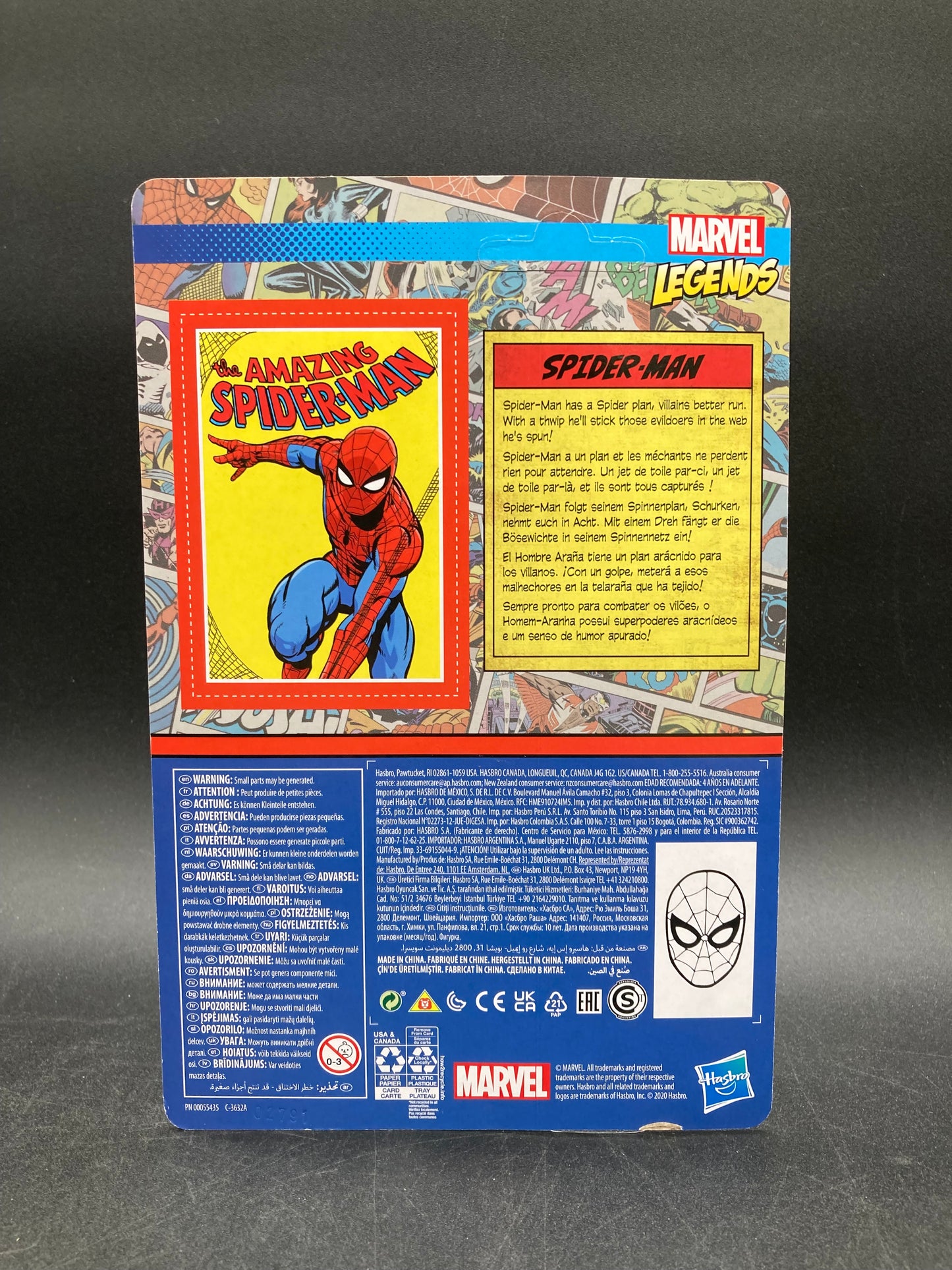 Spider-Man & Electro Hasbro Pulse Exclusive Retro Card (Unpunched) Amazing Spider-Man #20 Marvel Legends Retro Kenner 3.75in. Figure Set 2020
