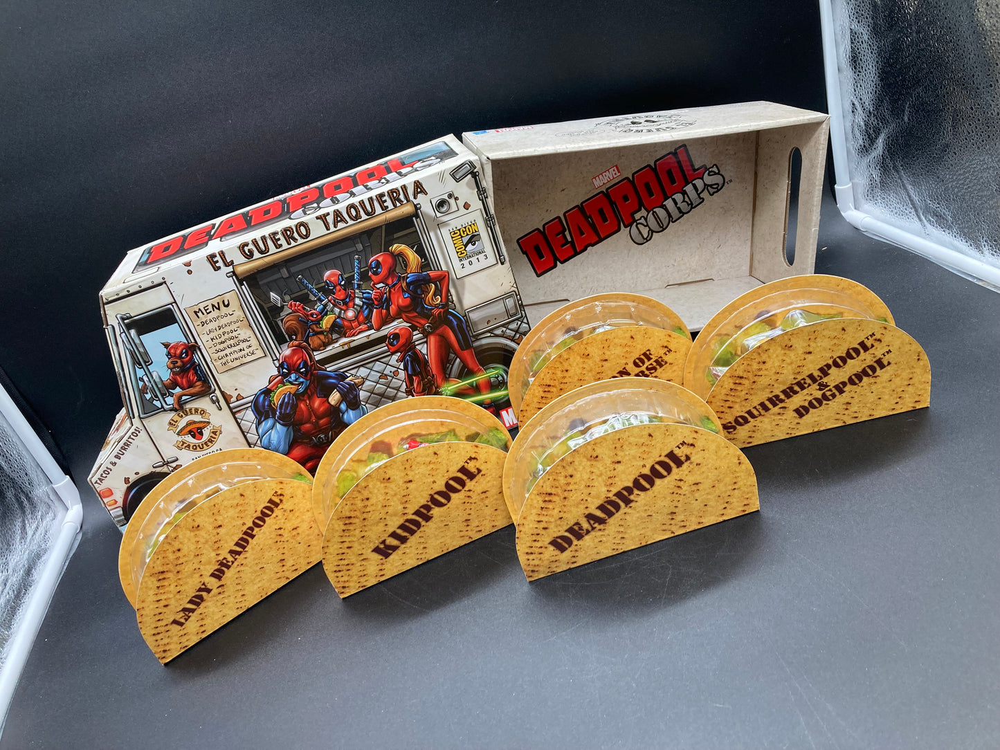 Deadpool Corps Taco Truck Hasbro Marvel 3.75 Figure Set Marvel Legends San Diego Comic Con 2013 Exclusive