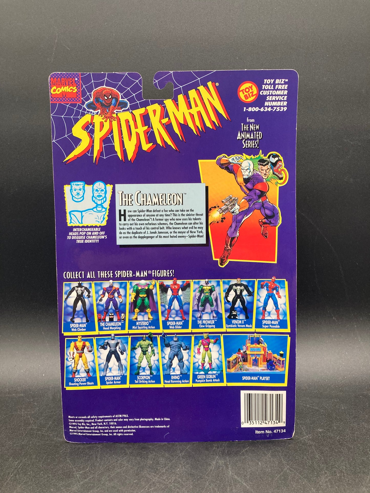 The Chameleon Spider-Man: The Animated Series Action Figure Toybiz 1995