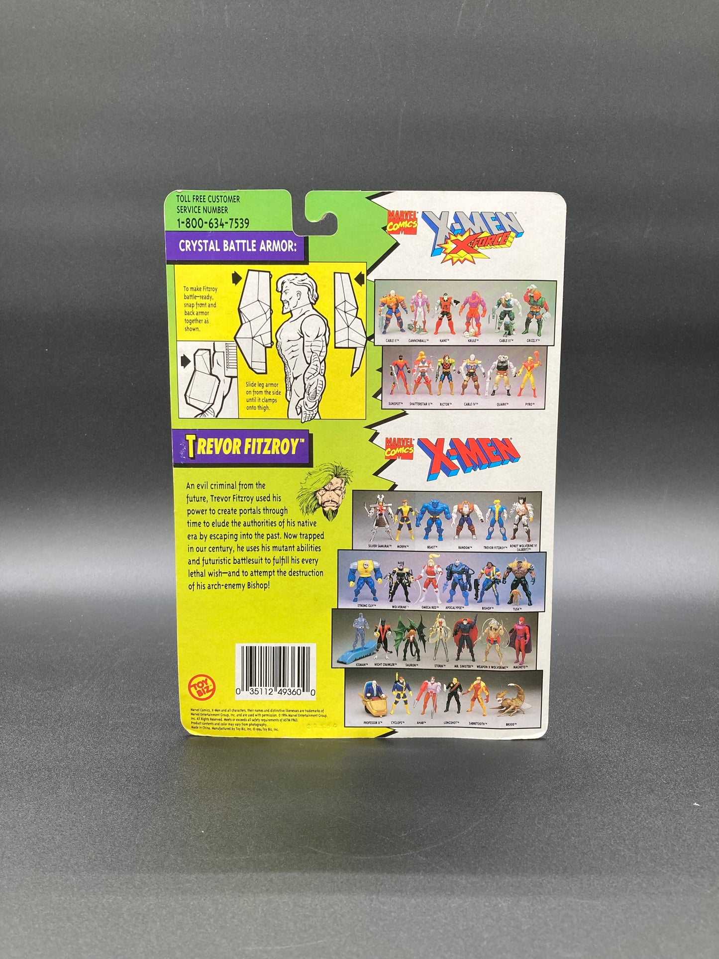 Trevor Fitzroy X-Men Action Figure Toybiz 1994
