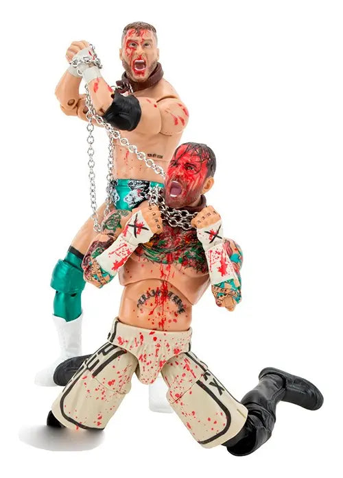 MJF and CM Punk AEW: Blood & Guts Ringside Collectibles Exclusive Action Figure Set Jazwares 2023