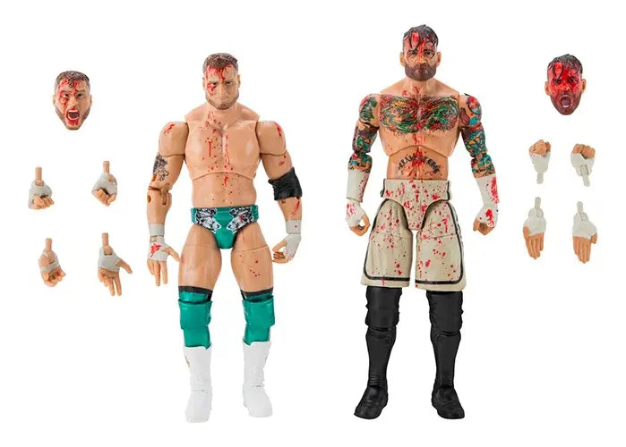 MJF and CM Punk AEW: Blood & Guts Ringside Collectibles Exclusive Action Figure Set Jazwares 2023