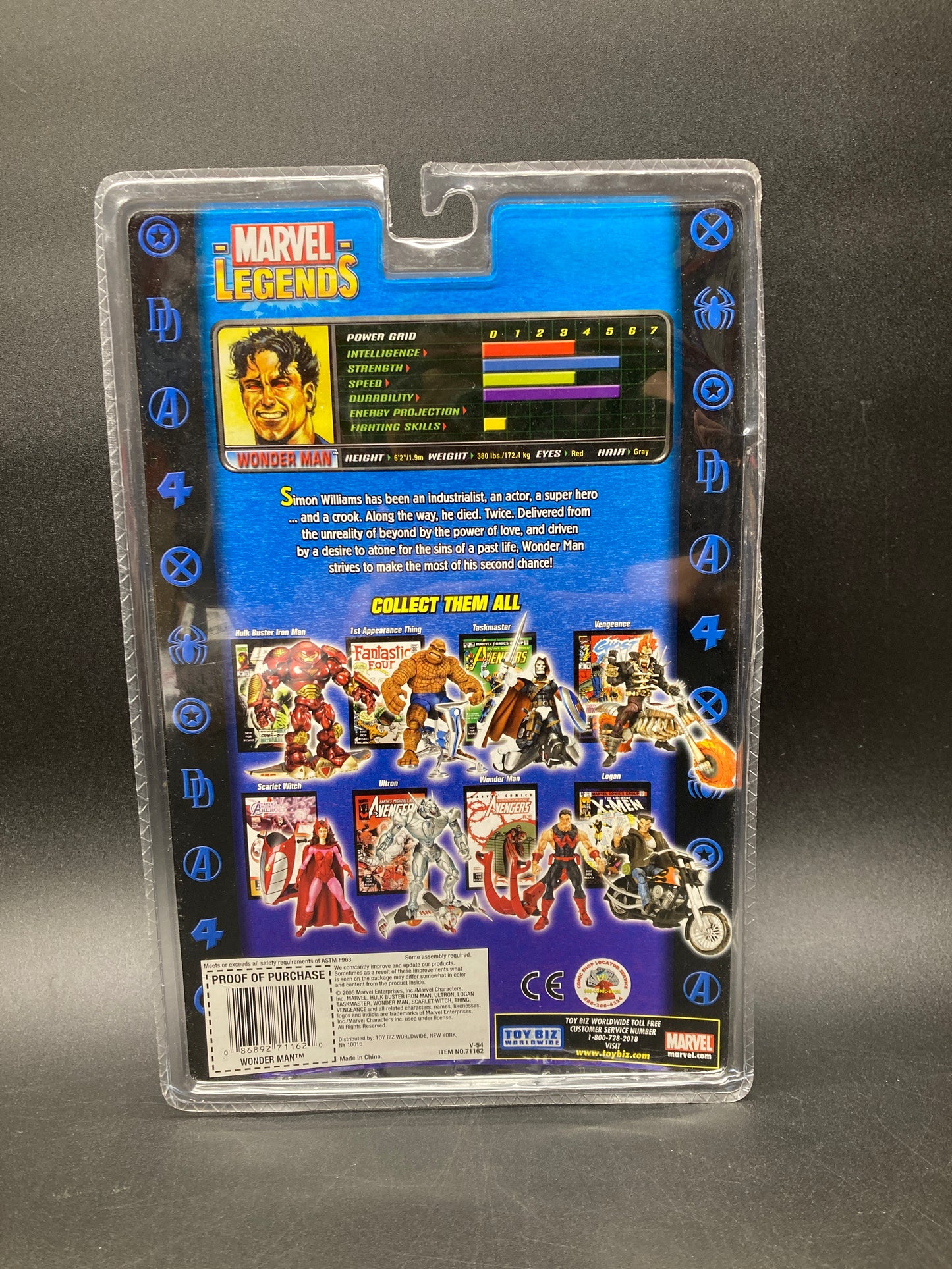Wonder Man Marvel Legends Legendary Rider Series 11 Action Figure Toybiz 2005