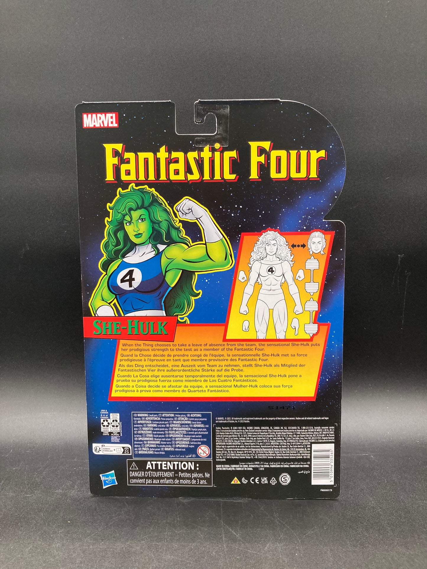 She-Hulk Fantastic Four Marvel Legends Action Figure Hasbro 2025