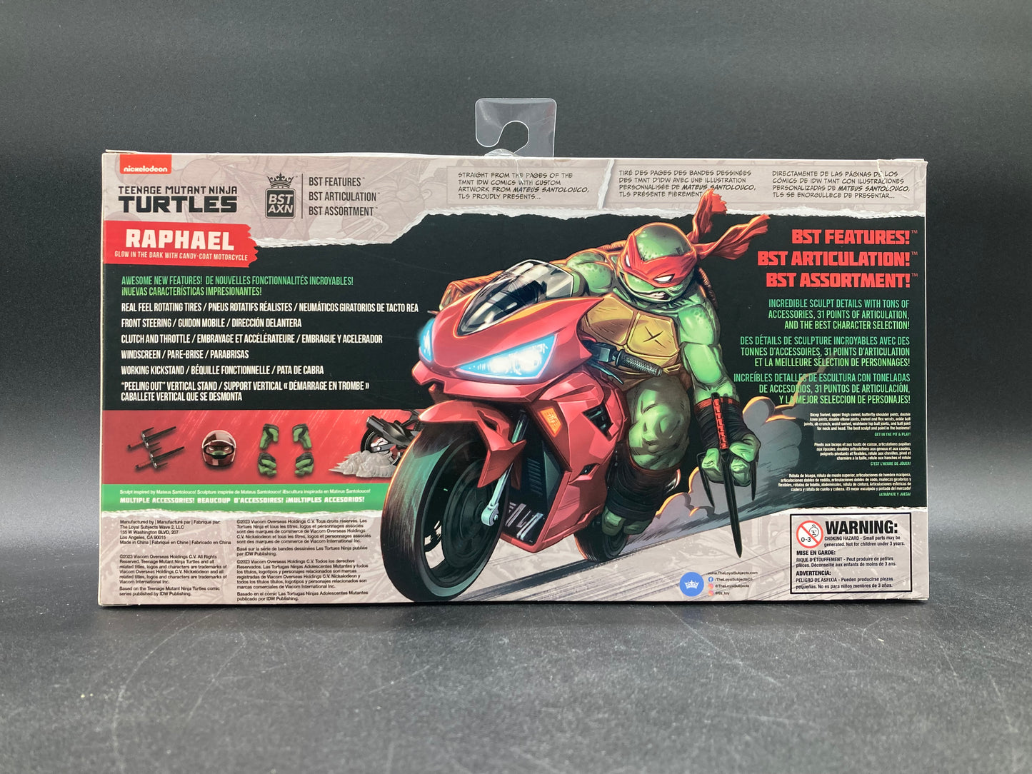 Raphael with Motorcycle Loyal Subjects Teenage Mutant Ninja Turtles Figure 2023