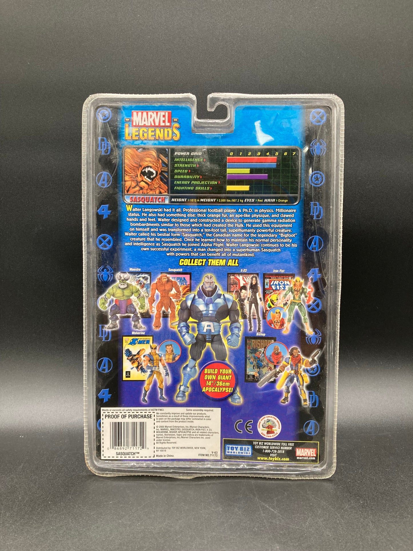 Sasquatch Marvel Legends Apocalypse Series 12 Action Figure Toybiz 2005