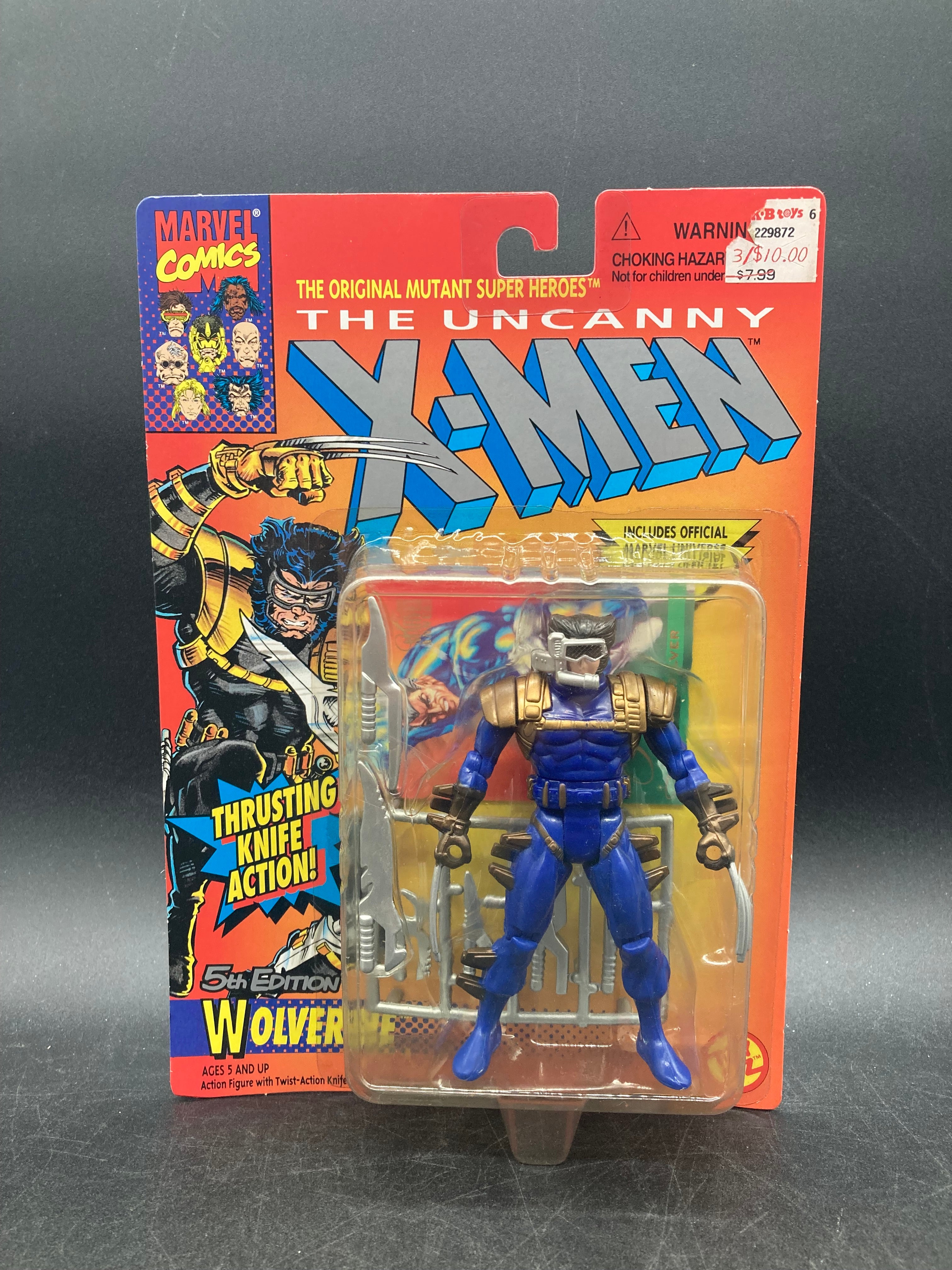 Wolverine 5th Edition Blue Variant X-Men Action Figure Toybiz 1996