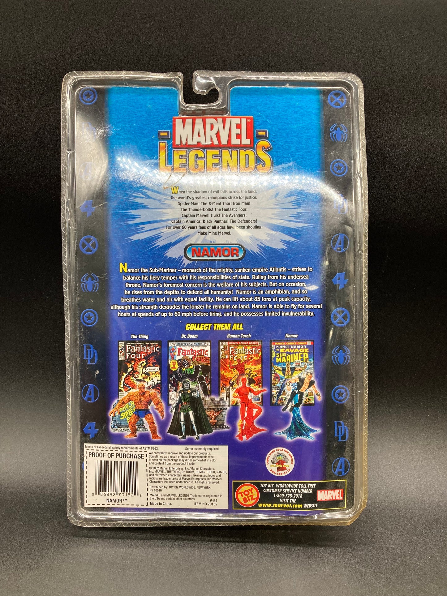 Namor Marvel Legends Series 2 Action Figure Toybiz 2002