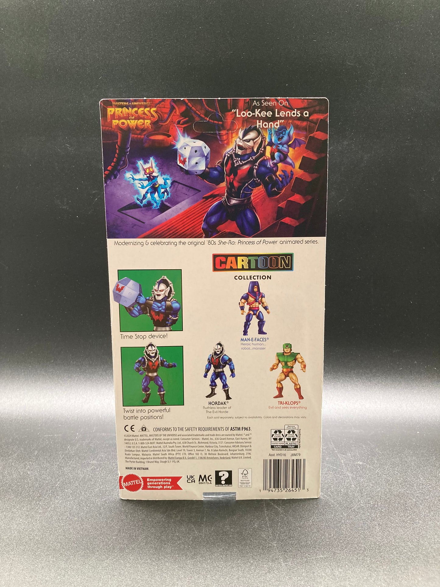 Hordak Mattel He-Man MOTU 40th Anniversary Cartoon Collection Figure 2024 Unpunched Card