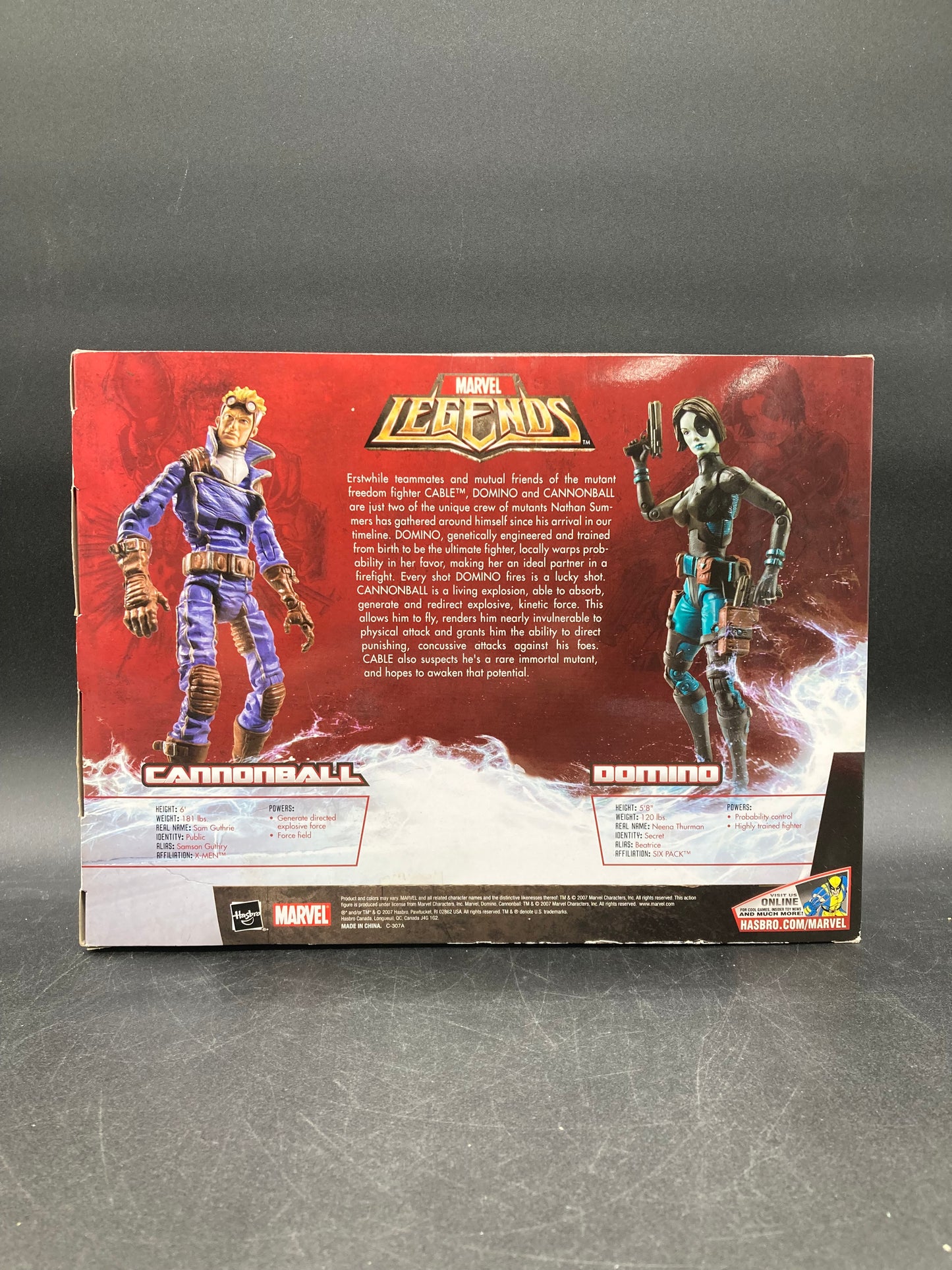 Cannonball & Domino Marvel Legends Action Figure Set Hasbro 2007
