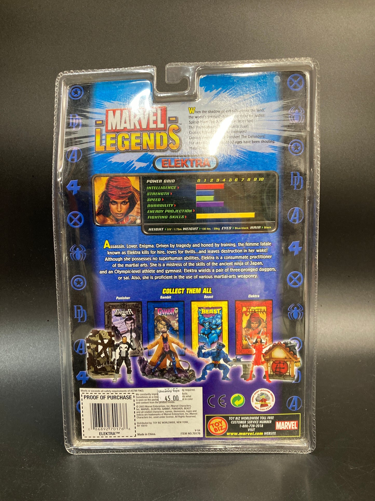 Elektra Marvel Legends Series 4 Collectors Edition Action Figure Toybiz 2003