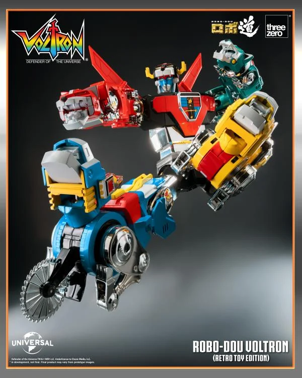 Voltron: Defender of the Universe Voltron Retro Toy Edition ROBO-DOU Threezero Action Figure