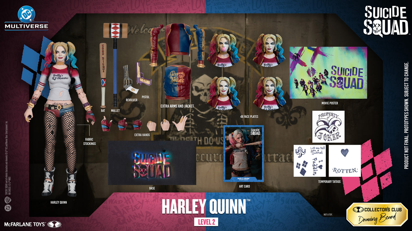 Harley Quinn Suicide Squad Level 2 Action Figure out of packaging – McFarlane Toys Collector's Club 2026