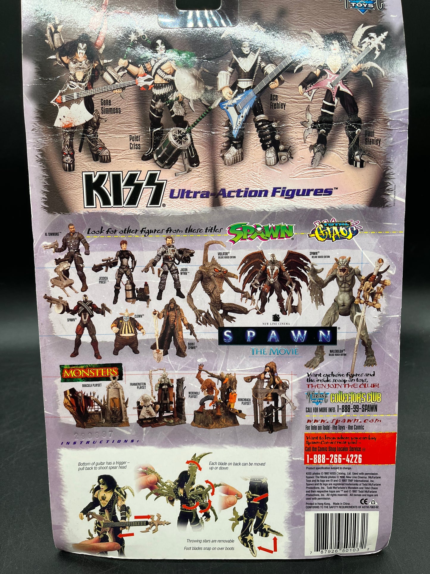 Paul Stanley McFarlane KISS Ultra-Action Figure with Stand 1997
