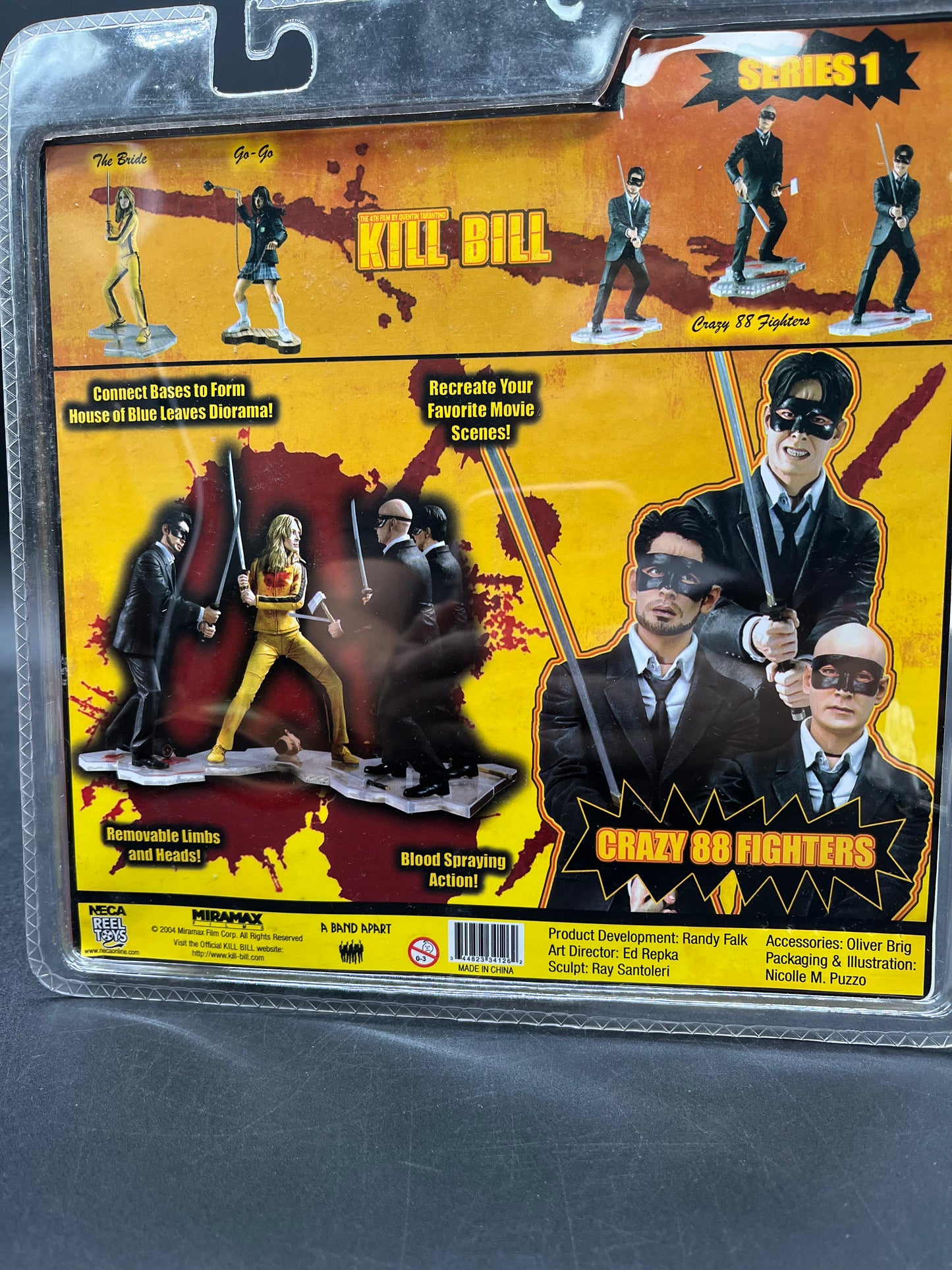 Crazy 88 Fighter Lot of 3 NECA Reel Toys Kill Bill Series 1 2004