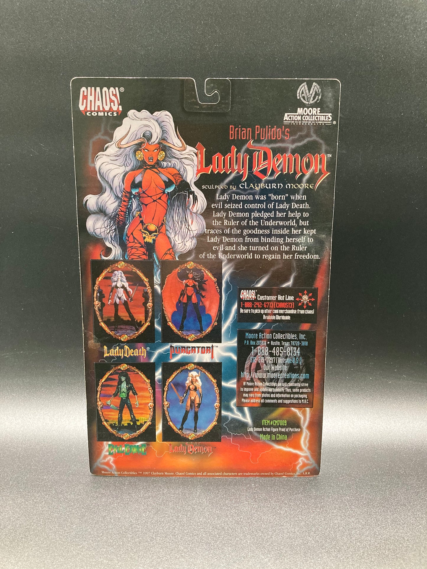 Lady Demon Glow-In-The-Dark Moore Action Collectibles Chaos Comics Figure 1997
