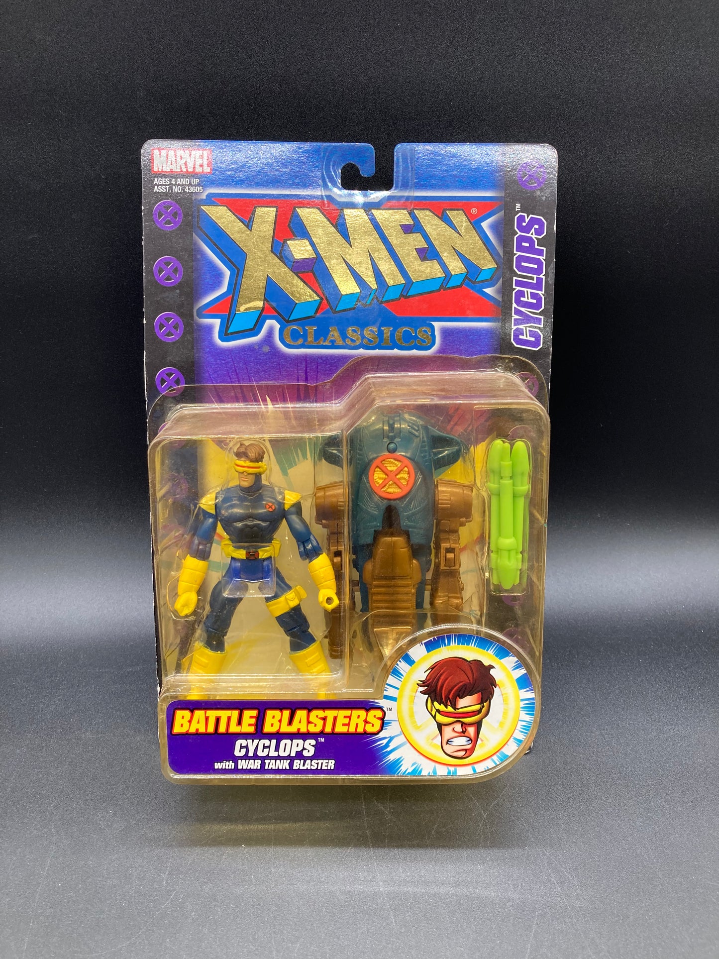 Cyclops X-Men Classics: Battle Blasters Action Figure Toybiz 2000