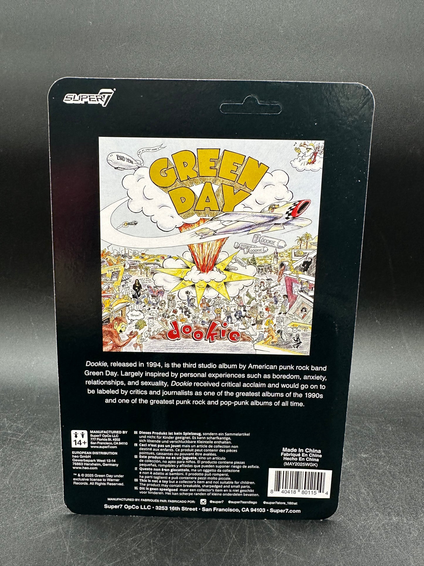 "Dookie Dog" Green Day Action Figure Reaction Super7 (Unpunched)